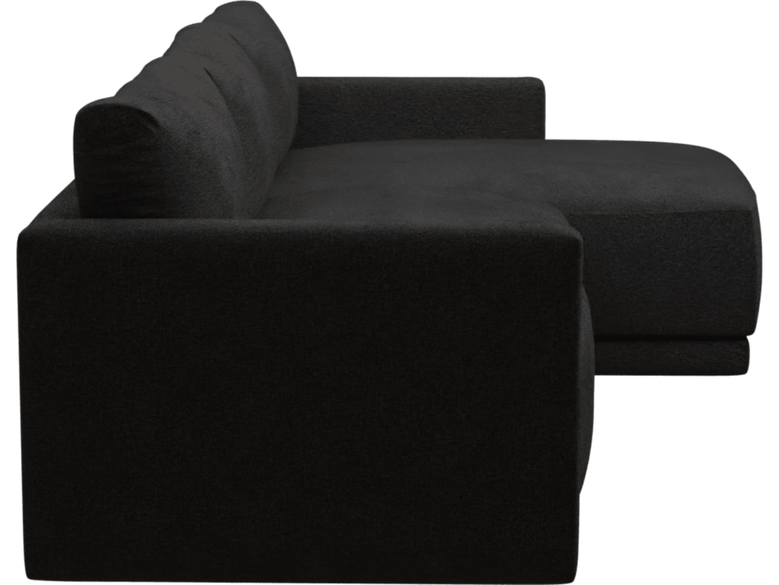 Haven California Charcoal Chaise Sofa - 3 Seater color California Charcoal