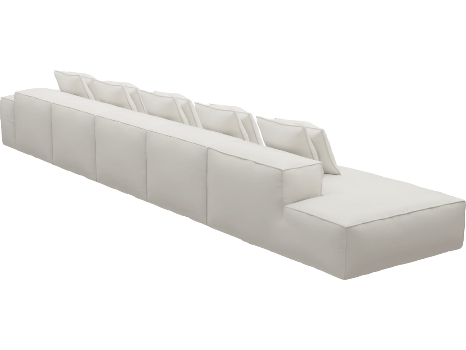 Riley Tribute Ice Modular Sofa - 1x Arm, 4x Armless, 1x Left Terminal color Tribute Ice