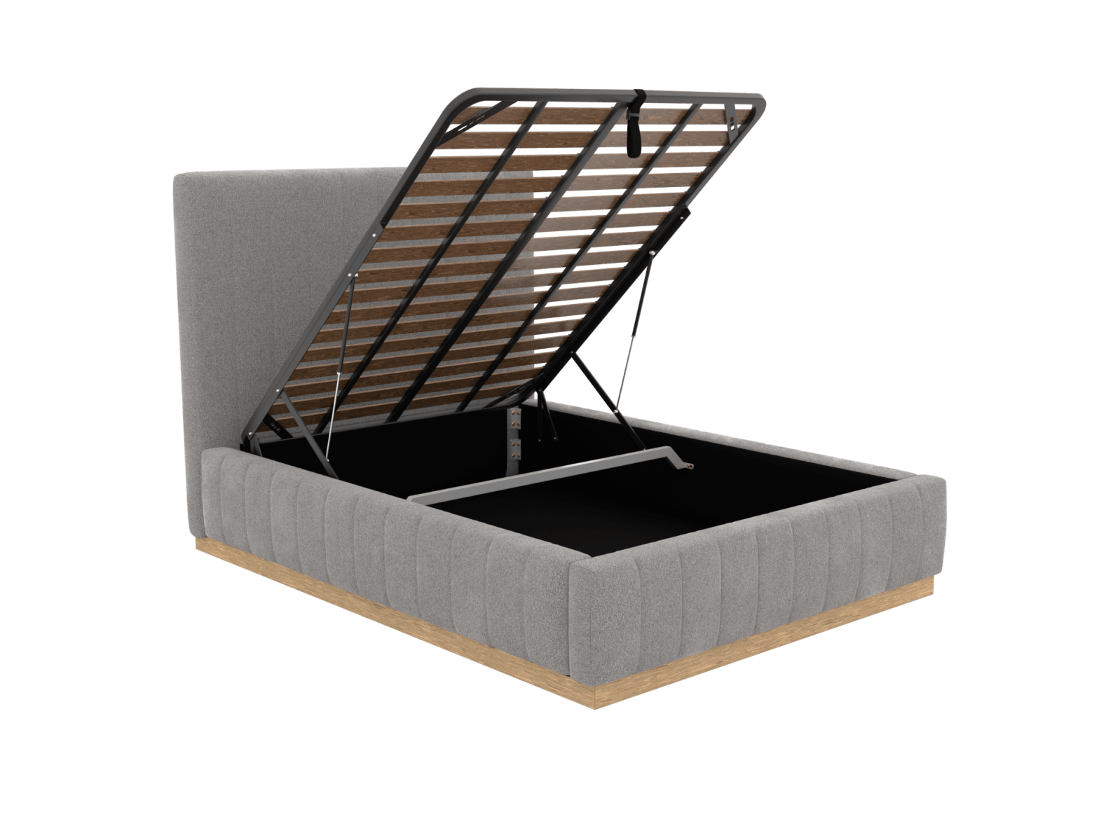 Brentwood Gas Lift Bed Toorak Pebble color Toorak Pebble