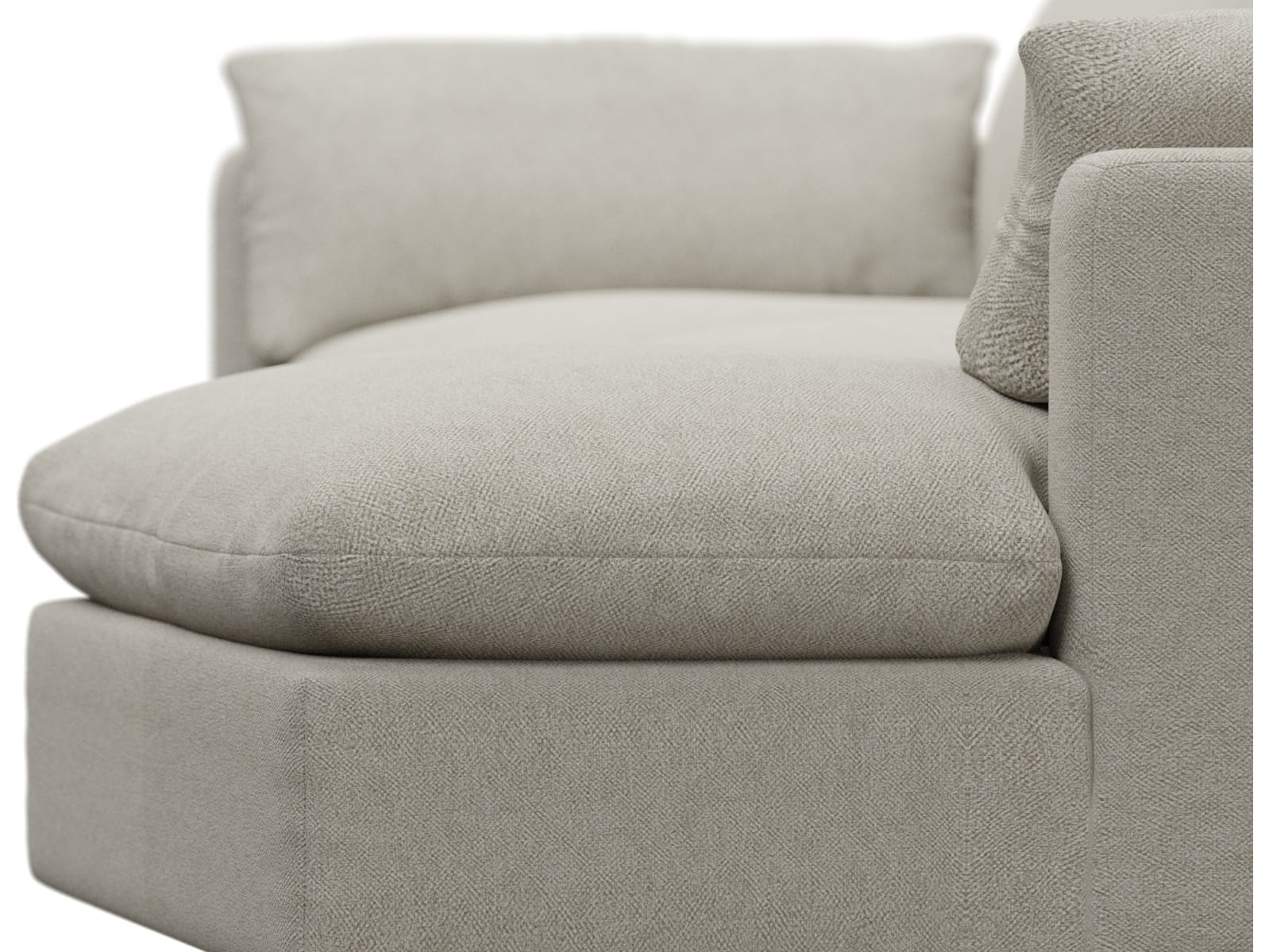 Willow Noa Desert Chaise Sofa - 3 Seater color Noa Desert