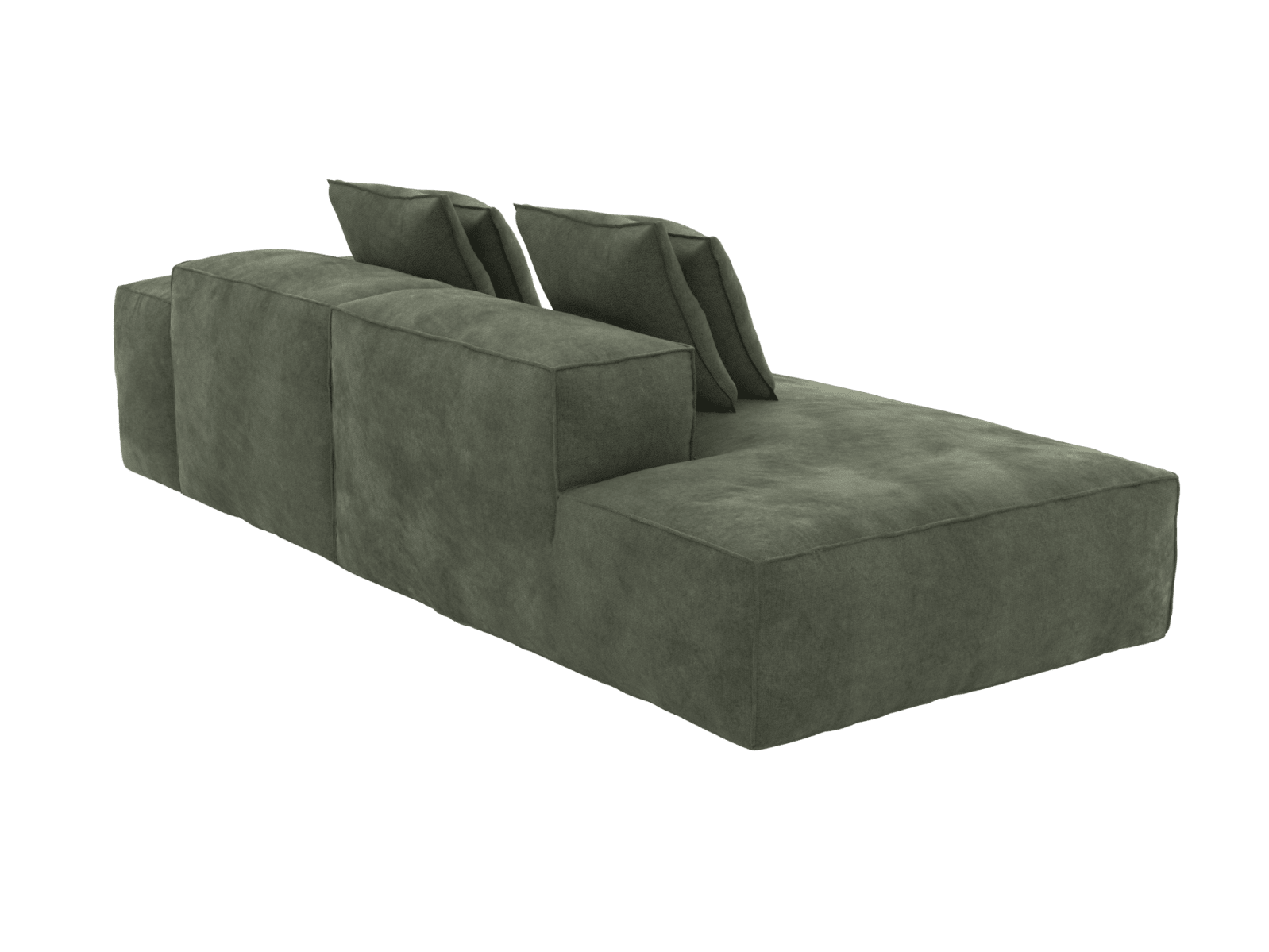 Riley Muse Forest 3 Seater Terminal Left Modular Sofa color Muse Forest