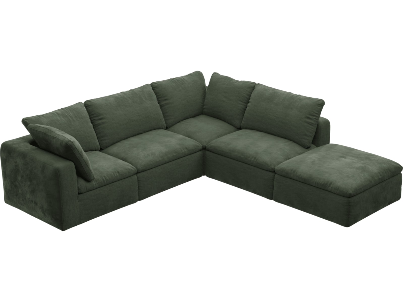 Cloud Muse Forest Modular Sofa - 5 Piece color Muse Forest