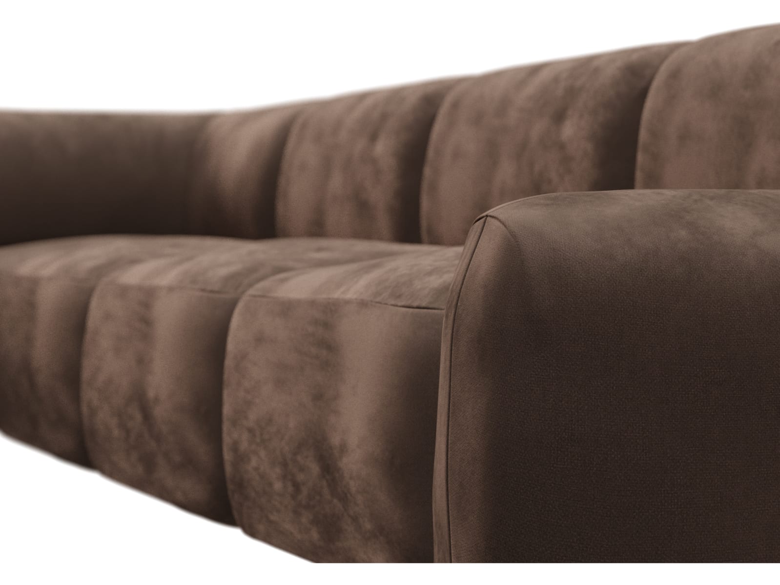 Beckett Muse Chocolate Modular Sofa - 7 Piece color Muse Chocolate