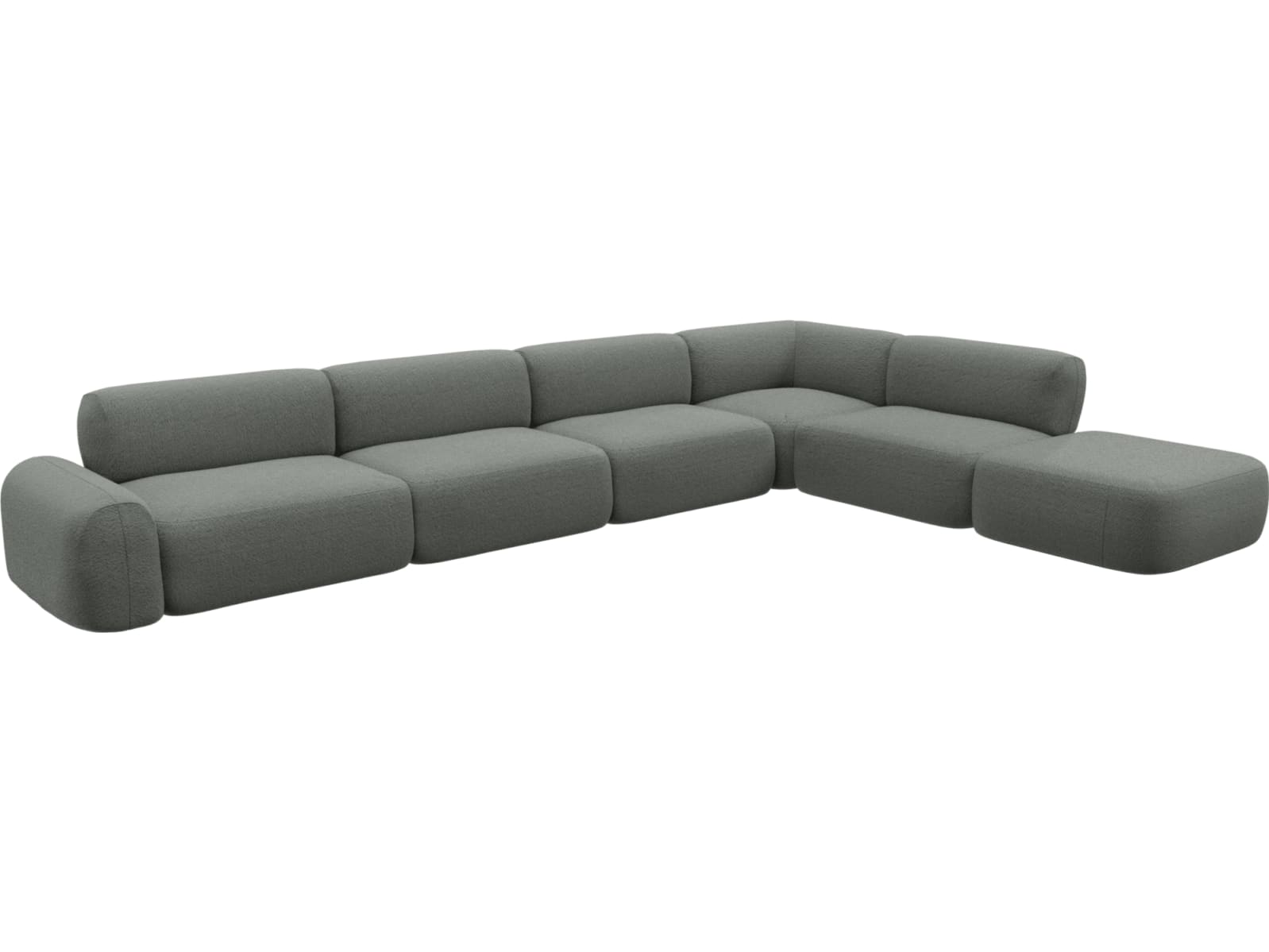 Beckett Tribute Storm Modular Sofa - 7 Piece color Tribute Storm