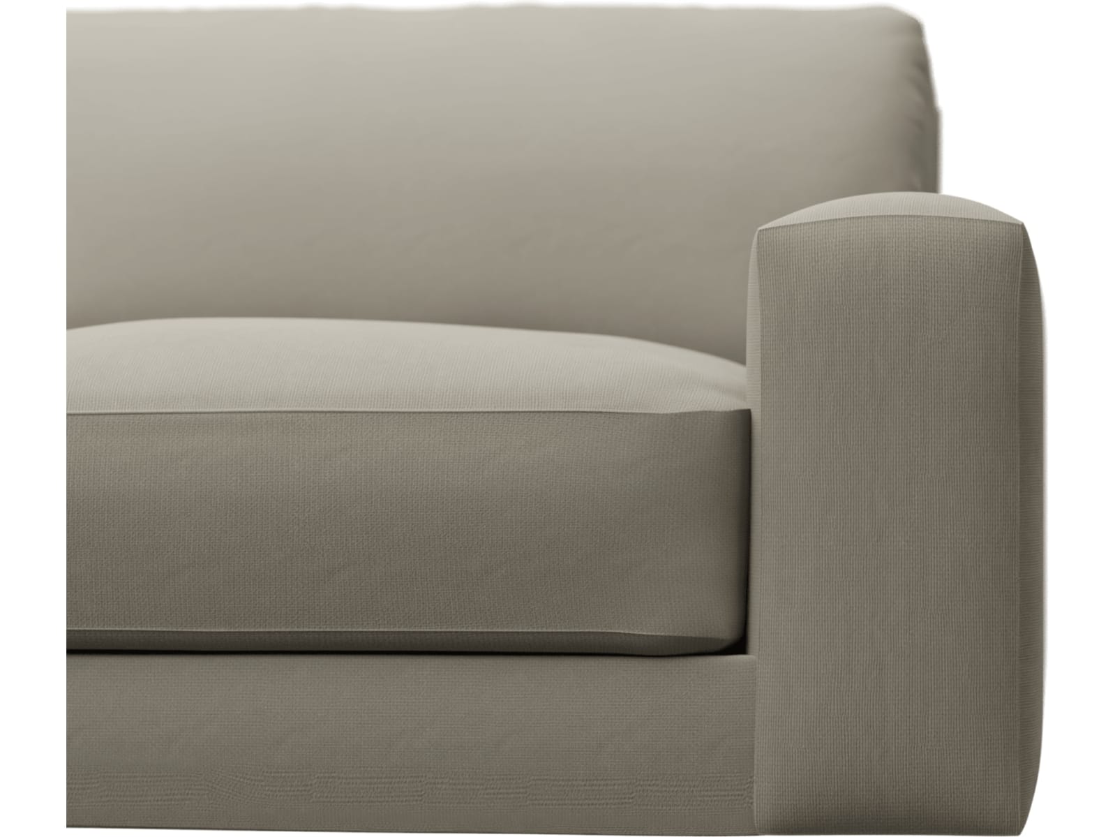 Monica Plaza Natural Chaise Sofa - 3 Seater color Plaza Natural
