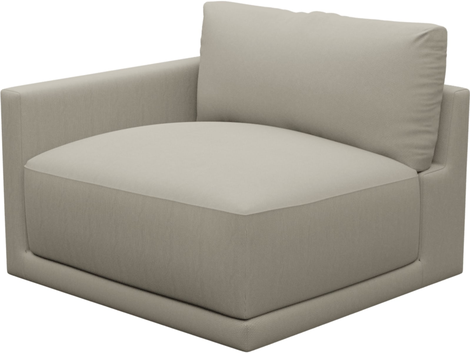 Haven Plaza Natural Left Arm Facing Chair Sofa Module color Plaza Natural