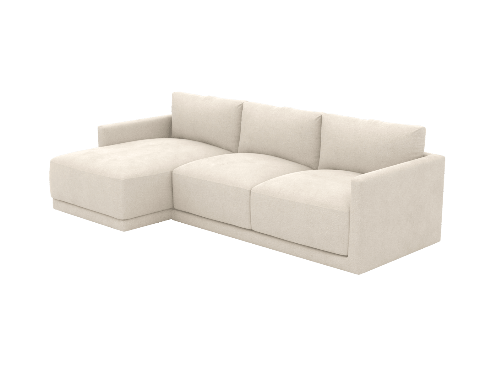 Haven Muse Flax 3 Seater Chaise Sofa color Muse Flax