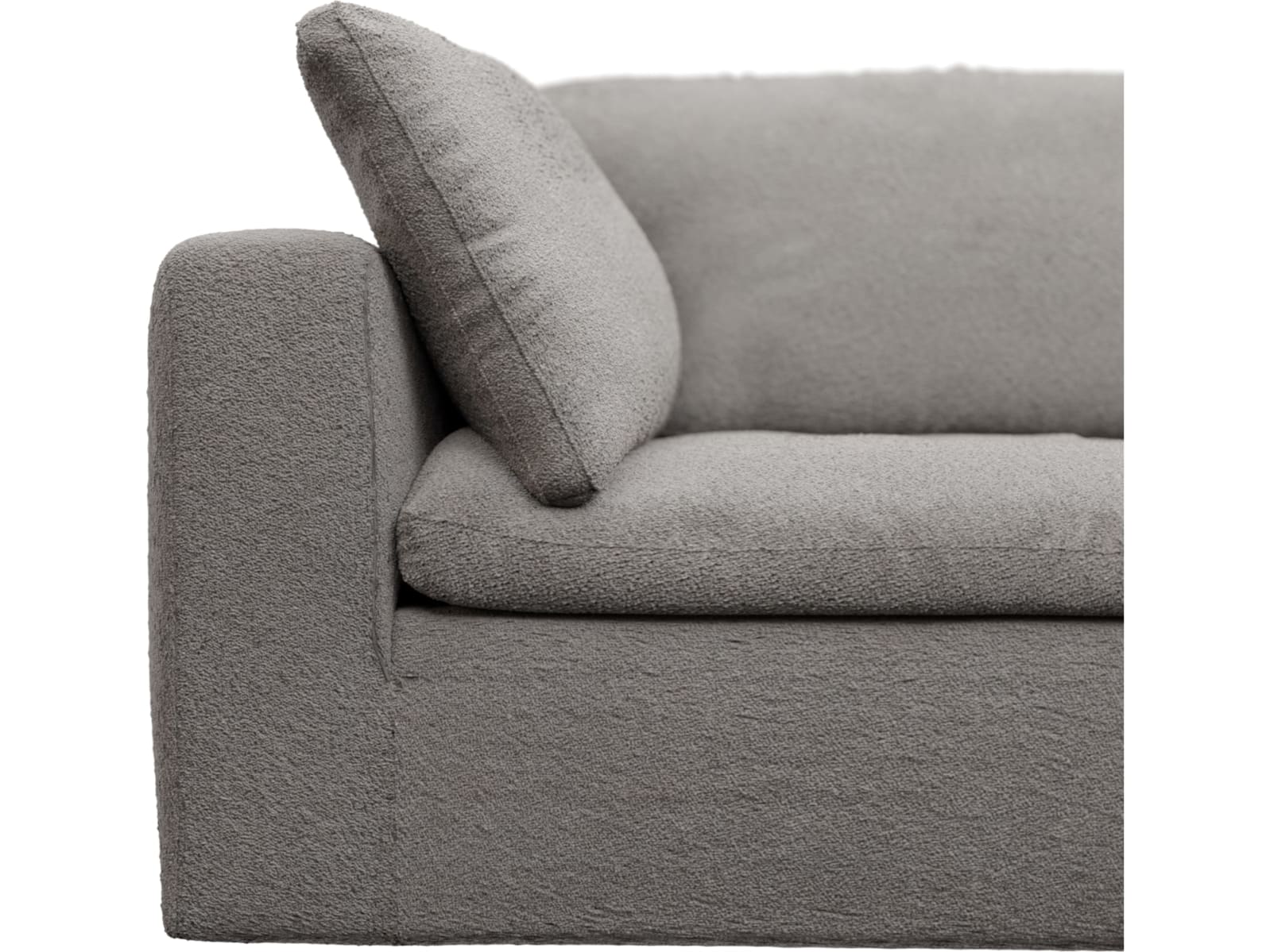 Cloud Deep Boucle Pumice Modular Sofa - 3 Seater Chaise color Boucle Pumice