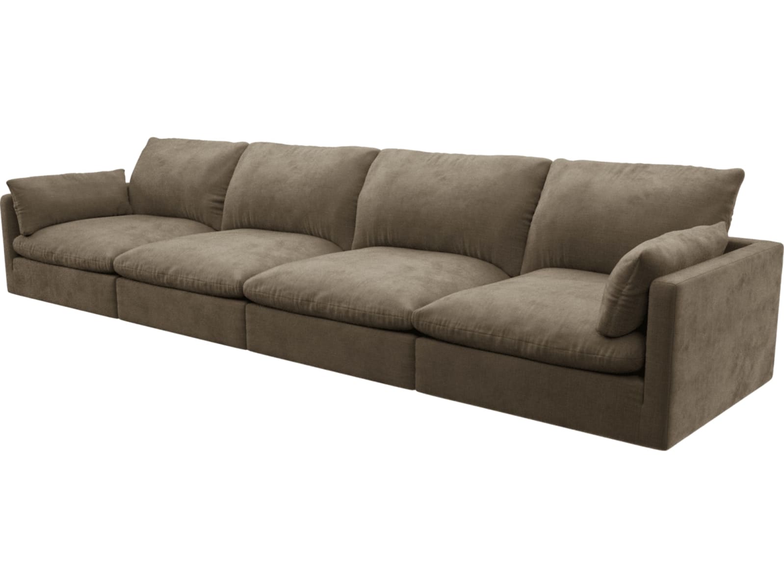Willow Tribute Walnut Modular Sofa - 4 Seater color Tribute Walnut