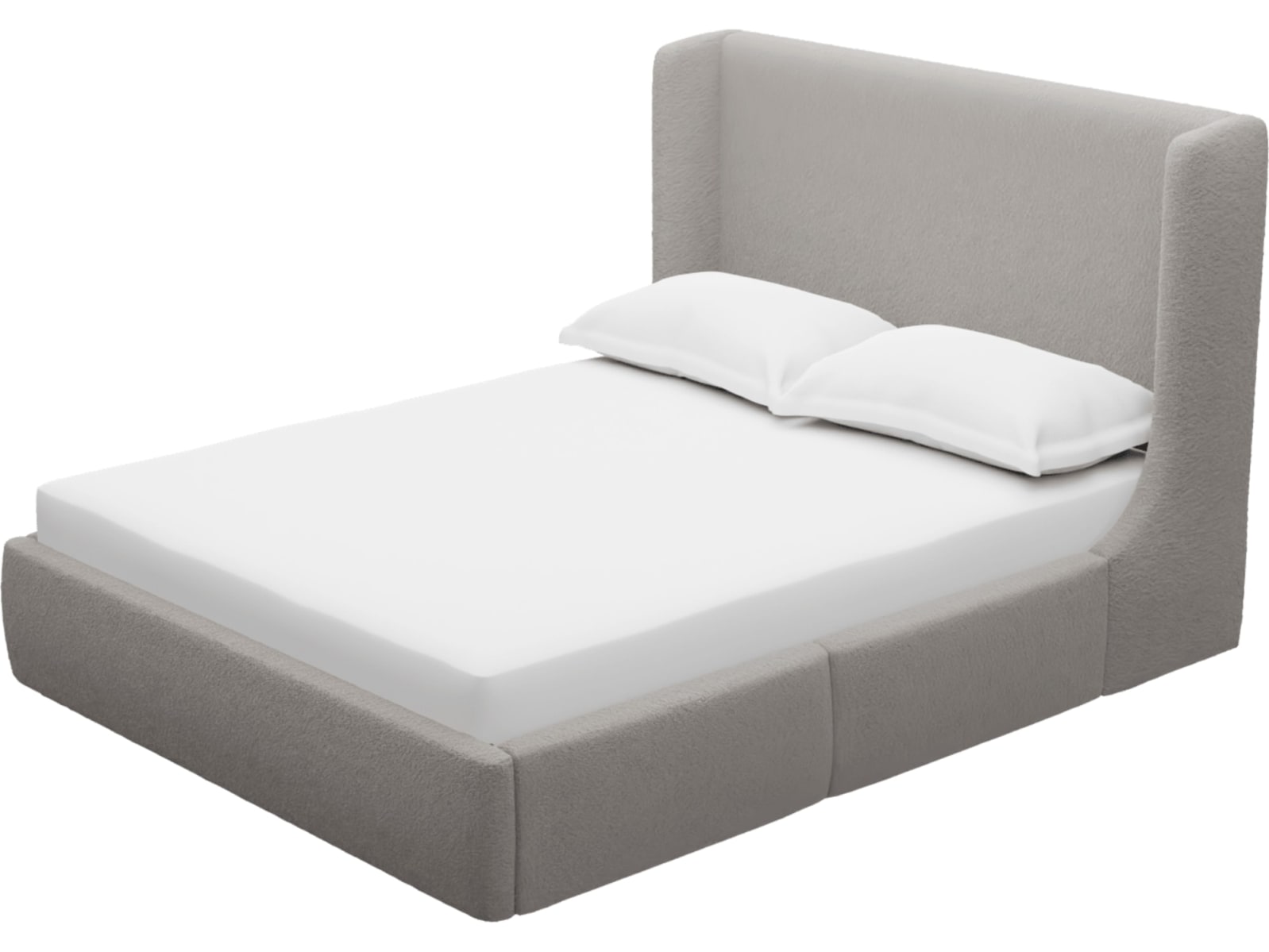 Lucy Drawer Bed Boucle Pumice color Boucle Pumice