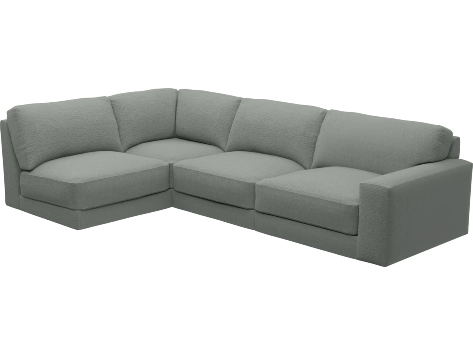 Monica Tribute Storm Sofa - 4 Seater LAF Terminal color Tribute Storm