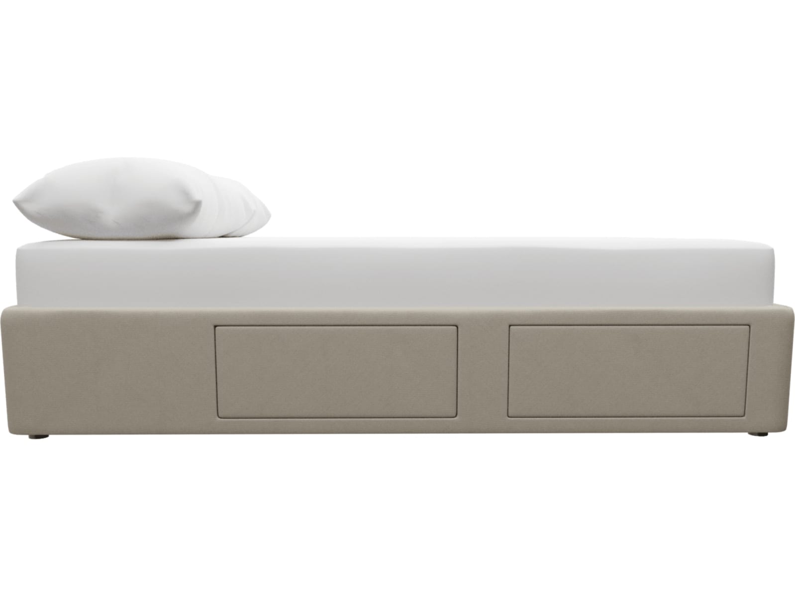 Zenith Storage Drawer Bed Base Isla Sea Pearl color Isla Sea Pearl
