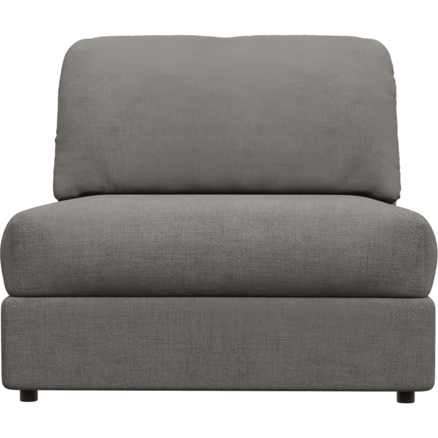 Finley Isla Soft Grey Armless Sofa Chair Module color Isla Soft Grey
