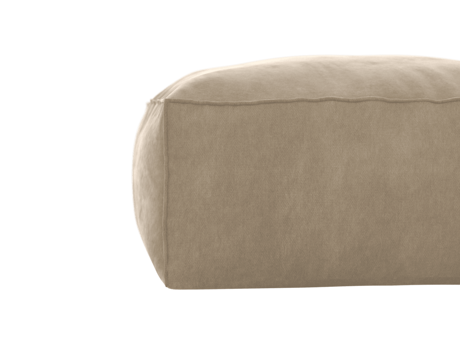 Riley Muse Soft Brown Ottoman - Small color Muse Soft Brown