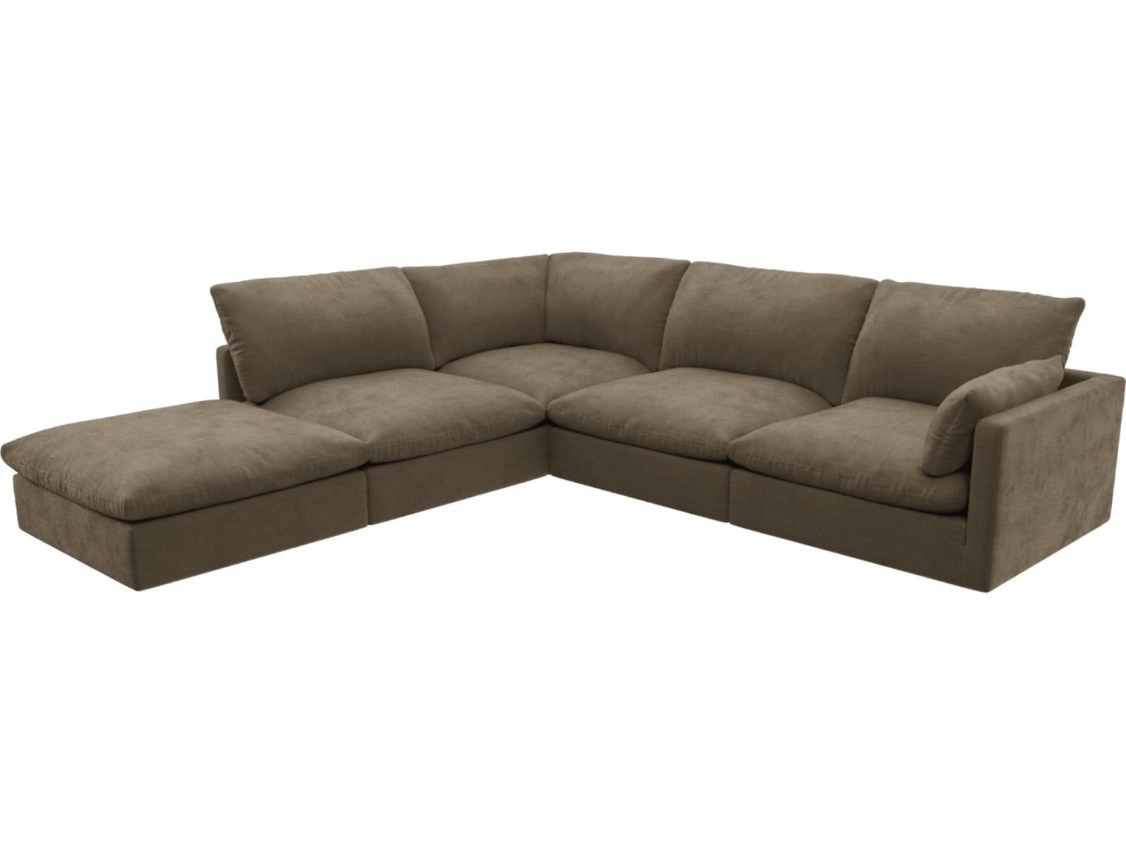 Willow Tribute Walnut Modular Sofa - 5 Seater LAF Terminal color Tribute Walnut