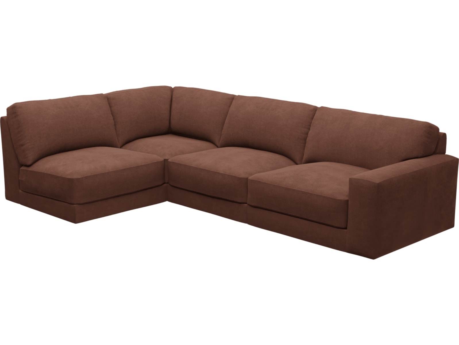 Monica Muse Rust Sofa - 4 Seater LAF Terminal color Muse Rust