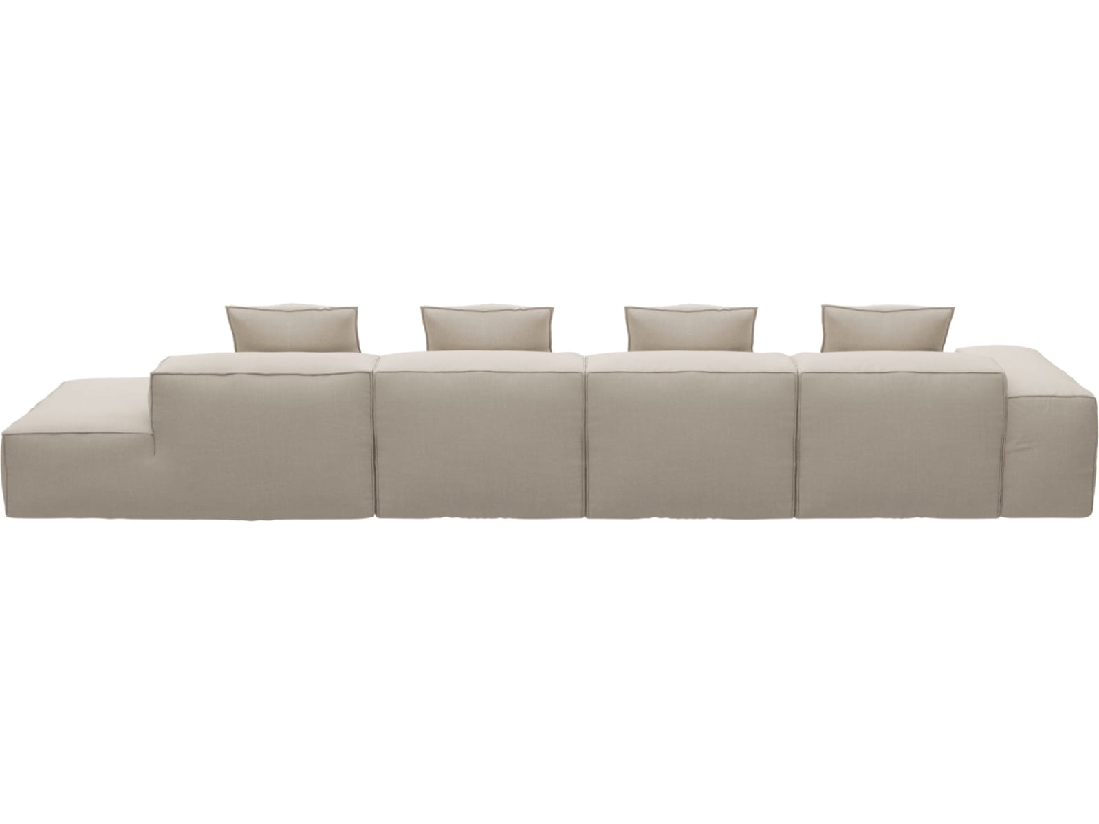 Riley Santa Fe Sand Modular Sofa - 1x Arm, 3x Armless, 1x Right Terminal color Santa Fe Sand