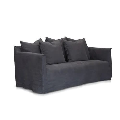 Como Linen Sofa Charcoal - 2.5 Seater color Linen Charcoal