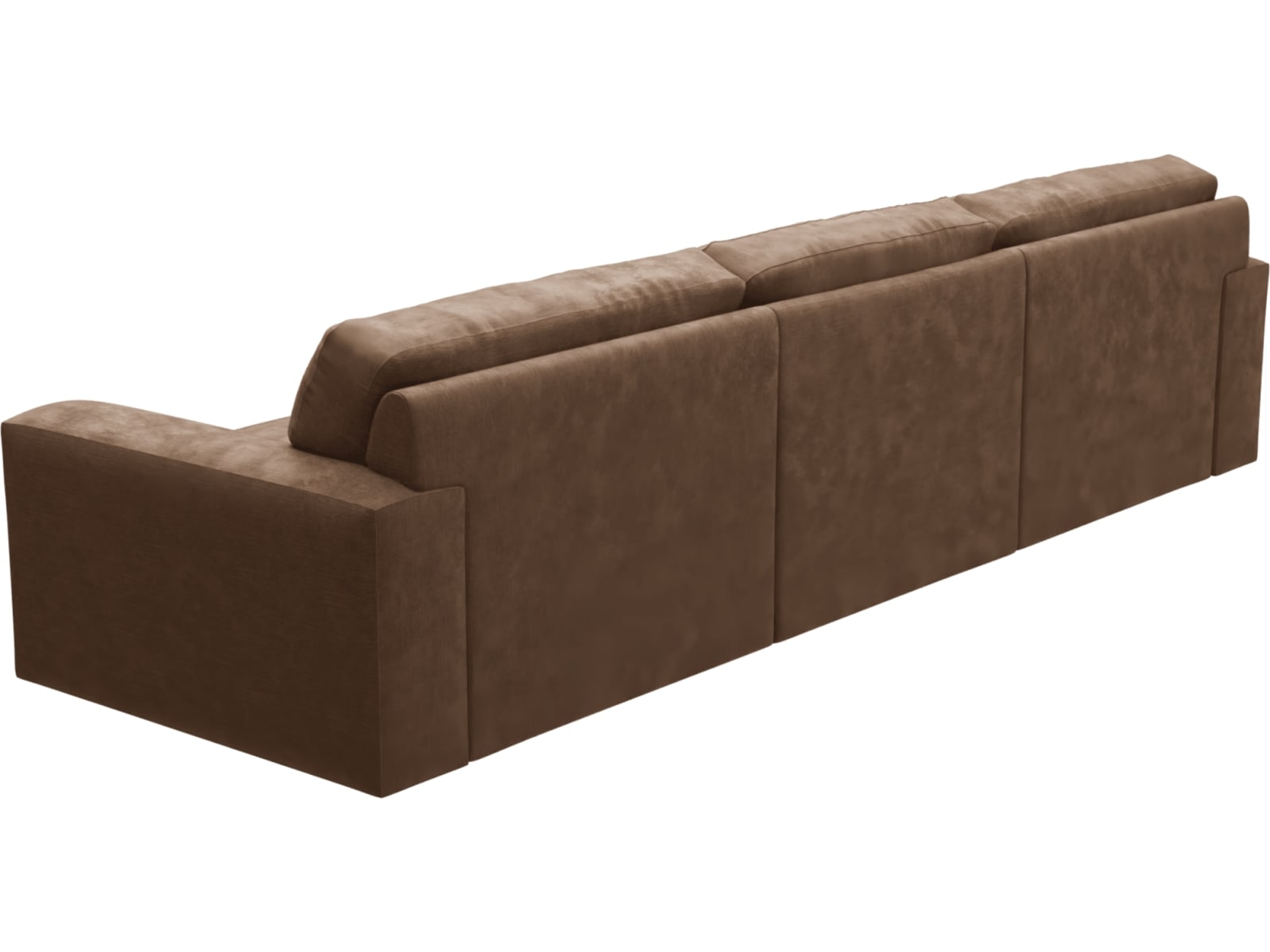 Monica Tribute Chestnut Chaise Sofa - 3 Seater color Tribute Chestnut