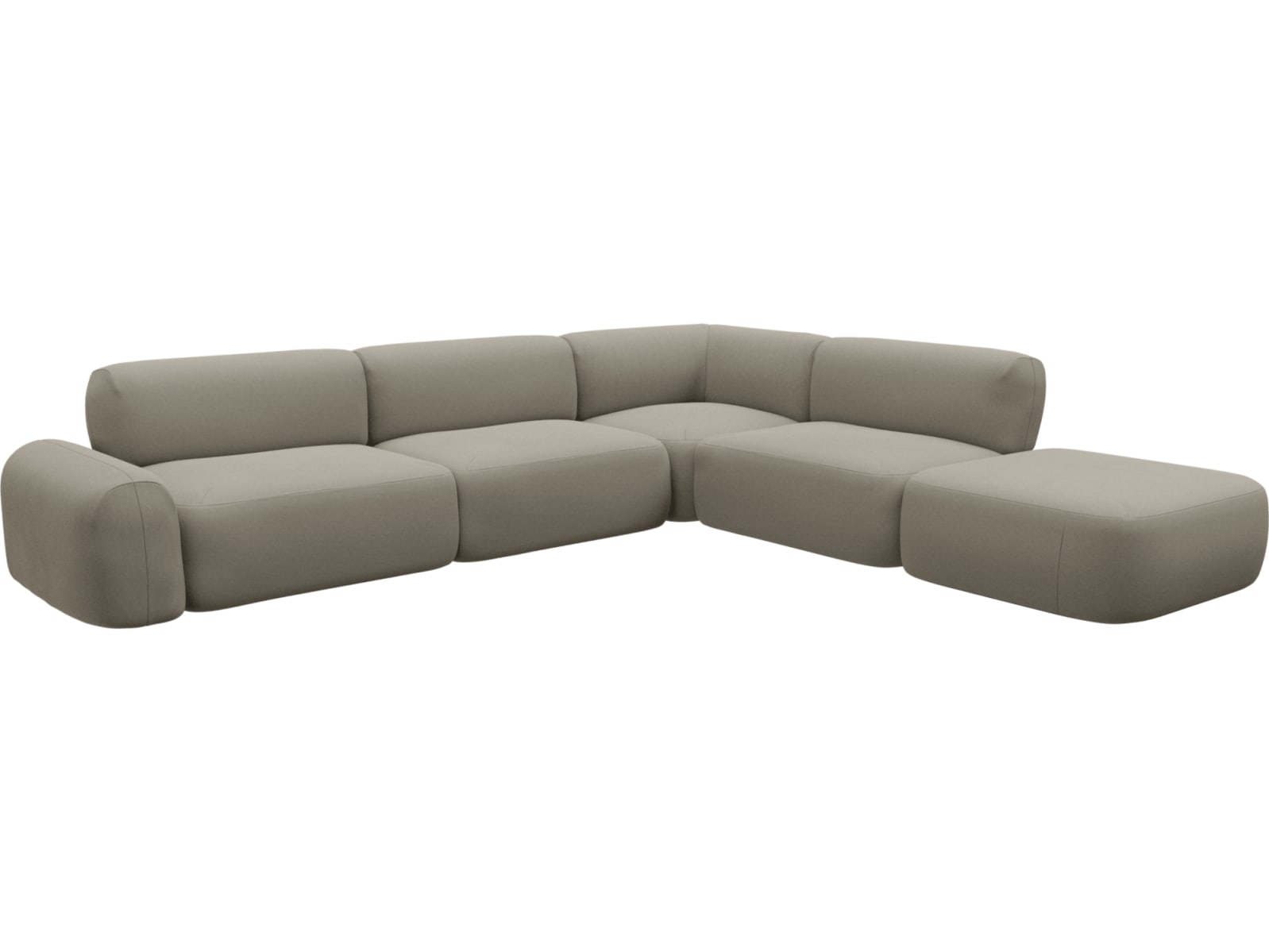 Beckett Plaza Natural Modular Sofa - 6 Piece color Plaza Natural