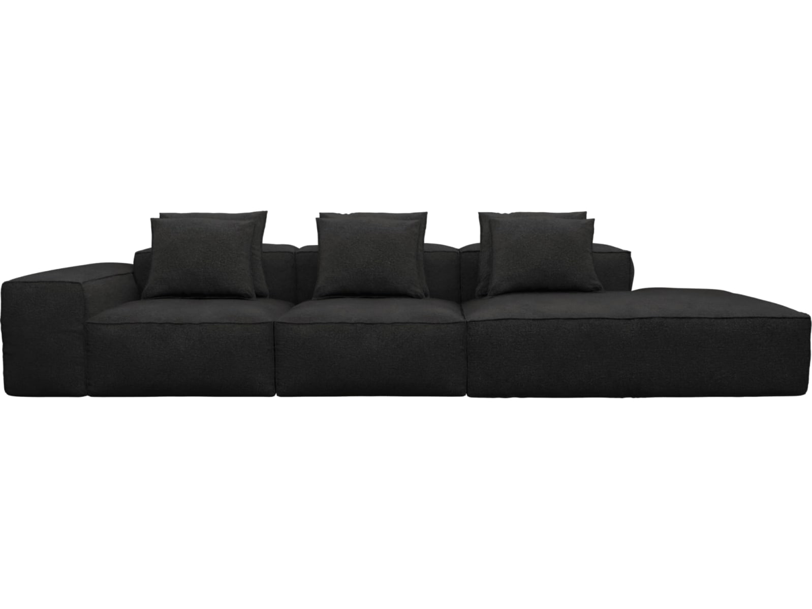 Riley California Charcoal Modular Sofa - 1x Arm, 2x Armless, 1x Right Terminal color California Charcoal