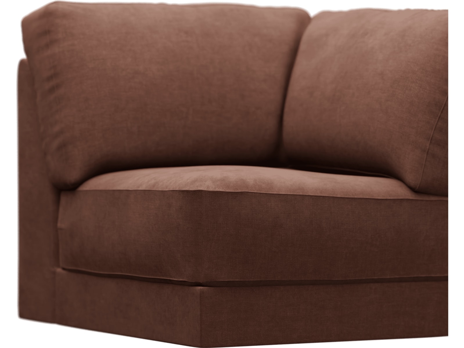 Monica Muse Rust Corner Sofa Chair Module color Muse Rust