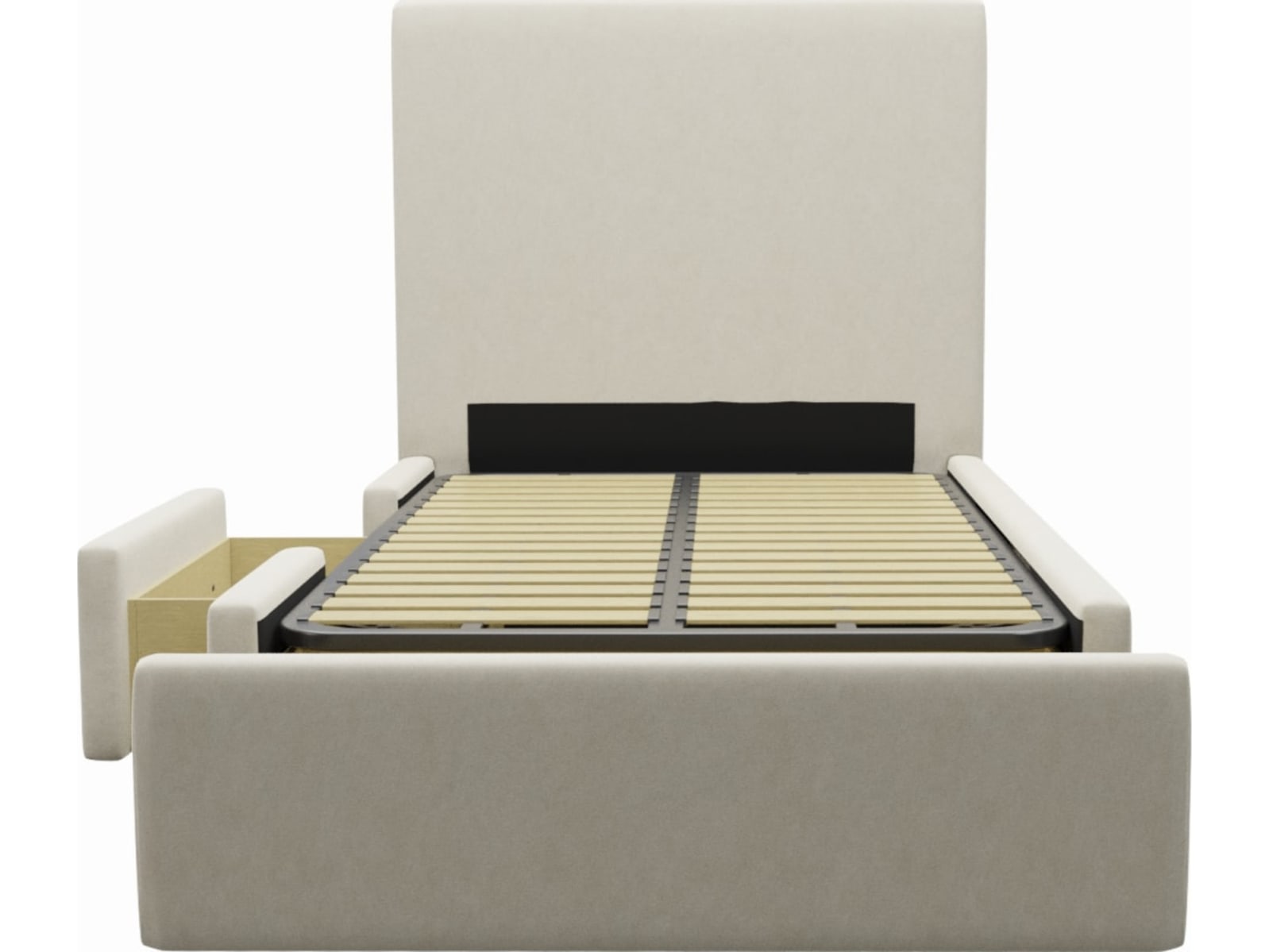 Aria Muse Flax Left Drawer Storage Bed color Muse Flax