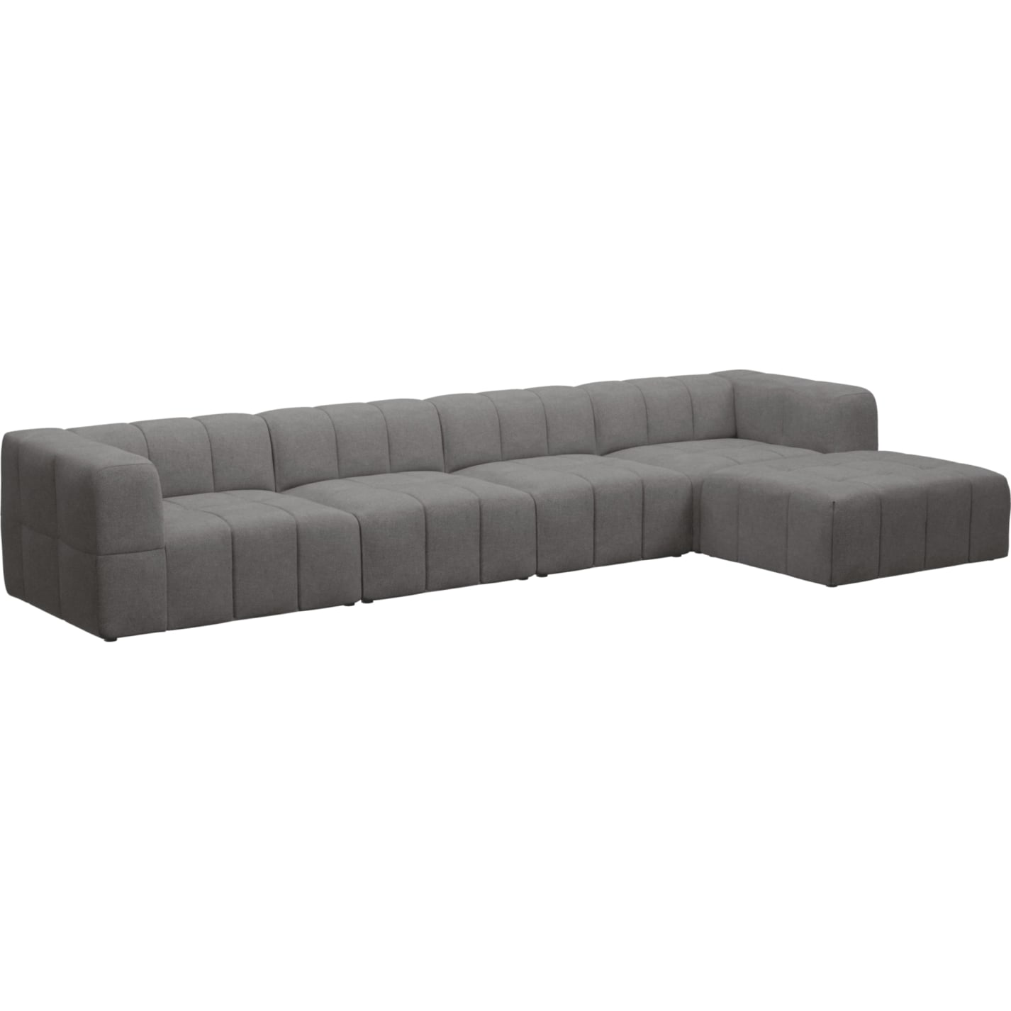 Lucello California Slate Modular Sofa with Ottoman - 5 Piece color California Slate