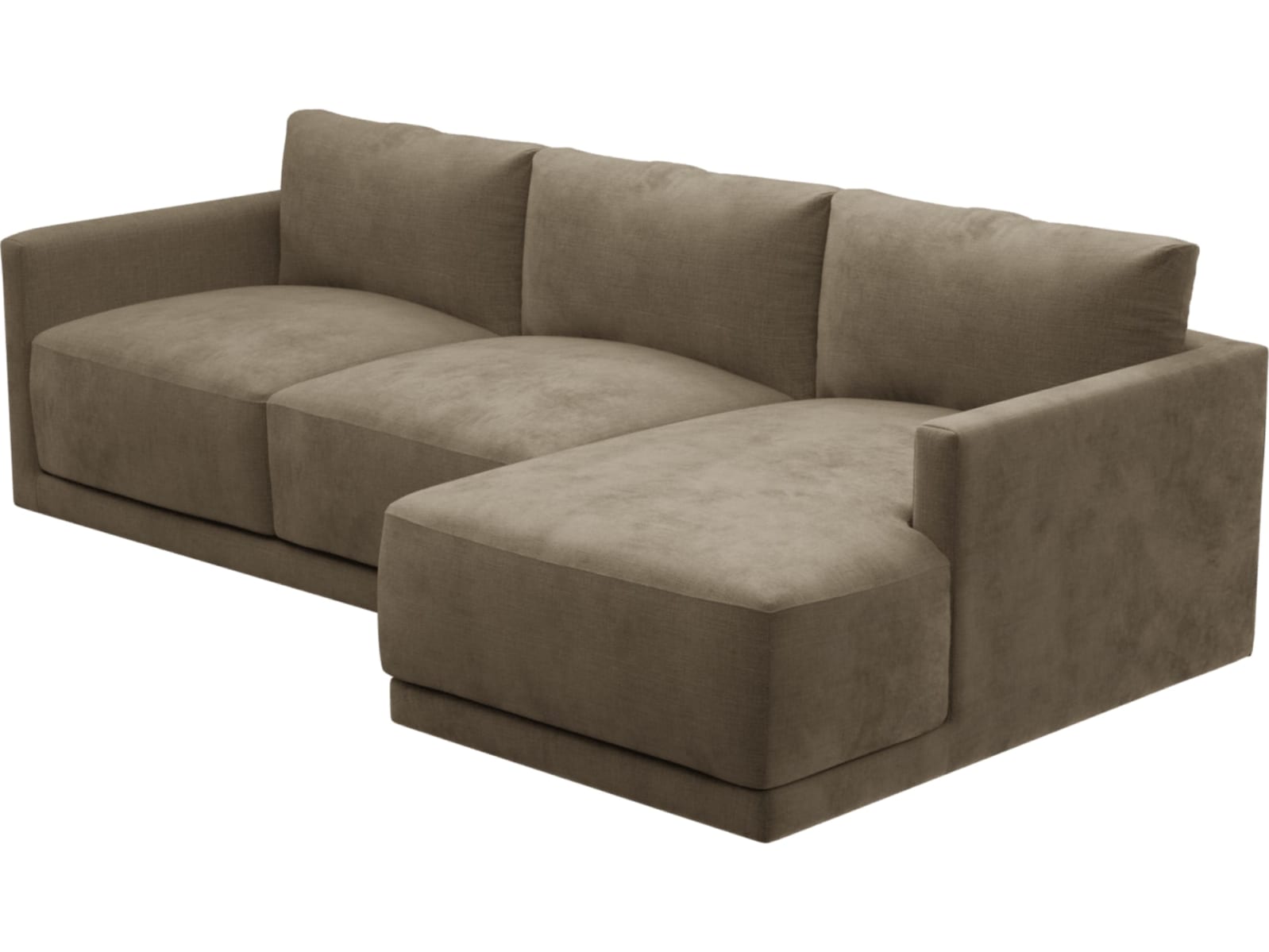 Haven Apt Tribute Walnut Chaise Sofa color Tribute Walnut