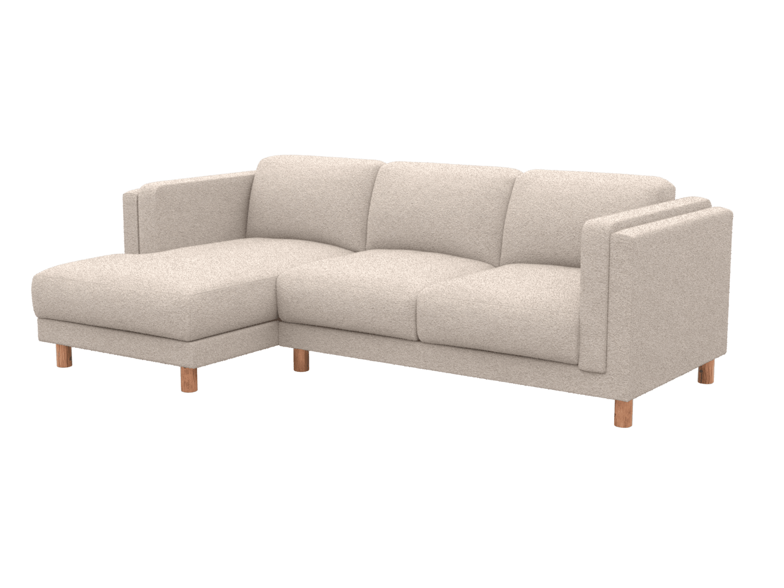 Hayes Boucle Pumice Chaise Sofa - 3 Seater color Boucle Pumice