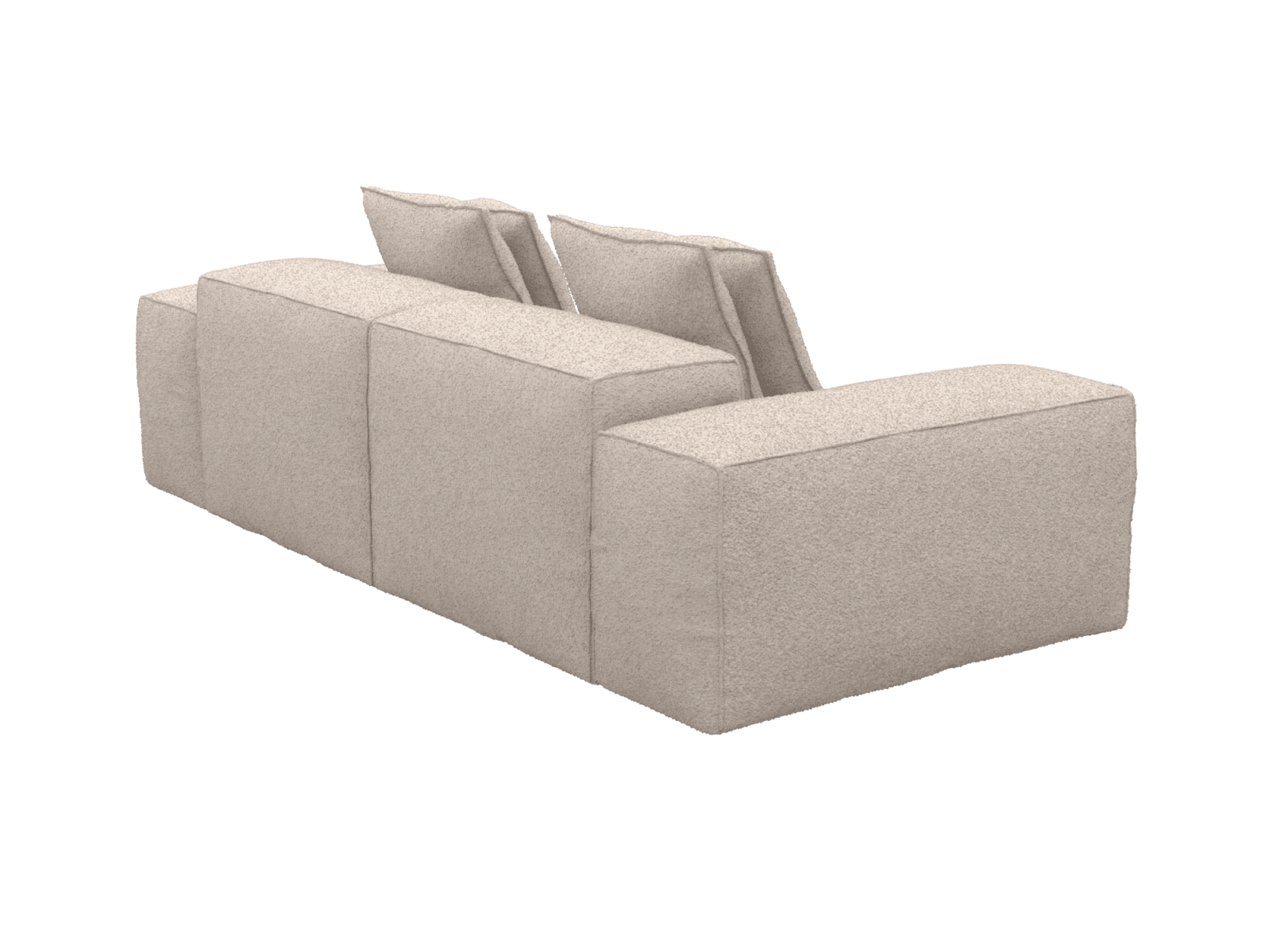 Riley Boucle Pumice 2 Seater Modular Sofa color Boucle Pumice