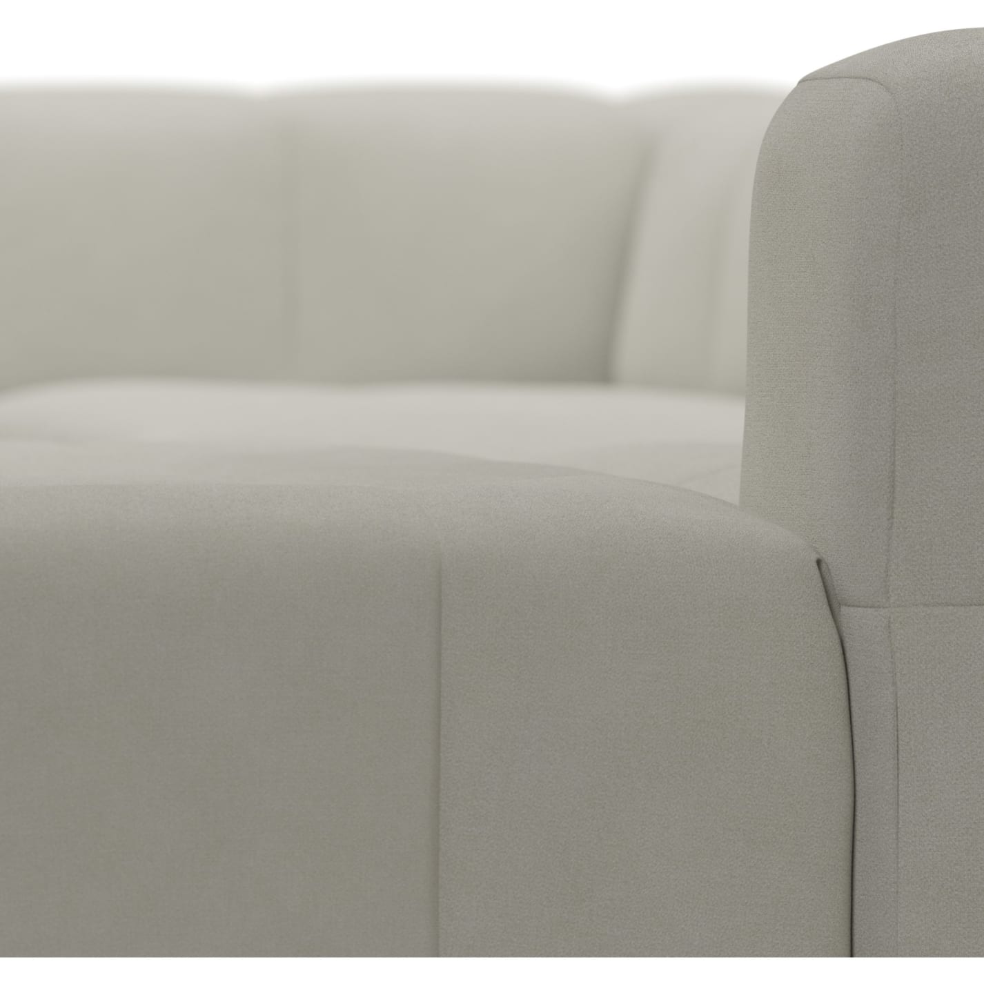 Lucello California Ivory Modular Sofa with Ottoman - 4 Piece color California Ivory