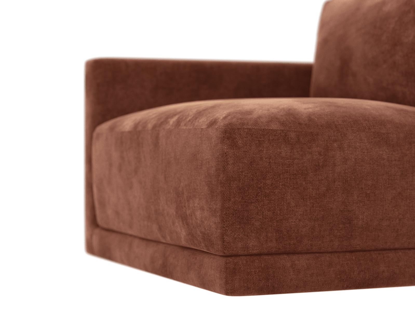 Haven Muse Rust Left Arm Facing Sofa Module color Muse Rust