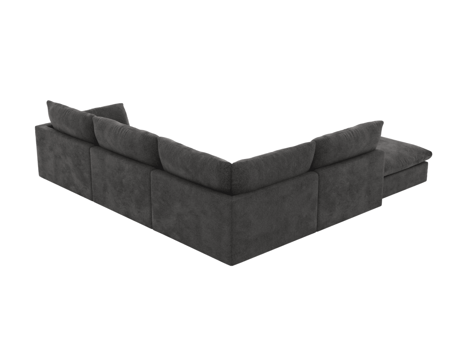 Willow California Charcoal Modular Sofa - 5 Seater LAF Terminal color California Charcoal