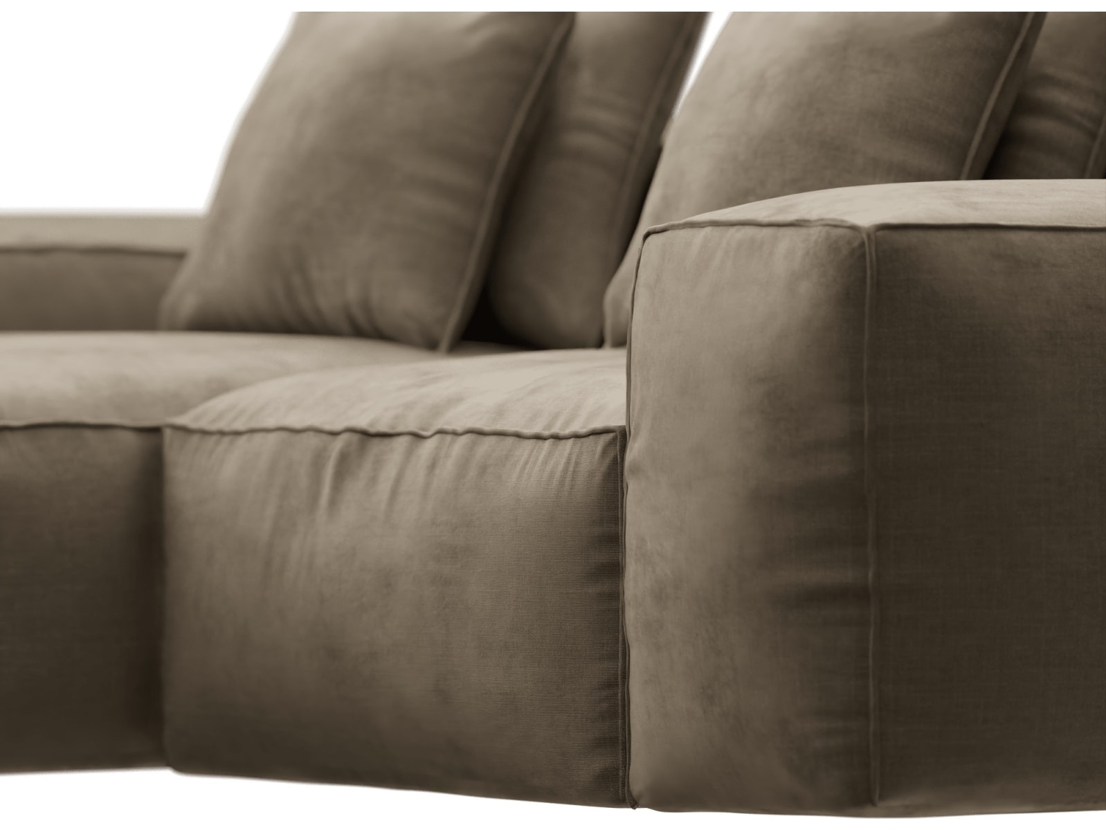 Riley Tribute Walnut Modular Sofa - 2 Seater Chaise color Tribute Walnut