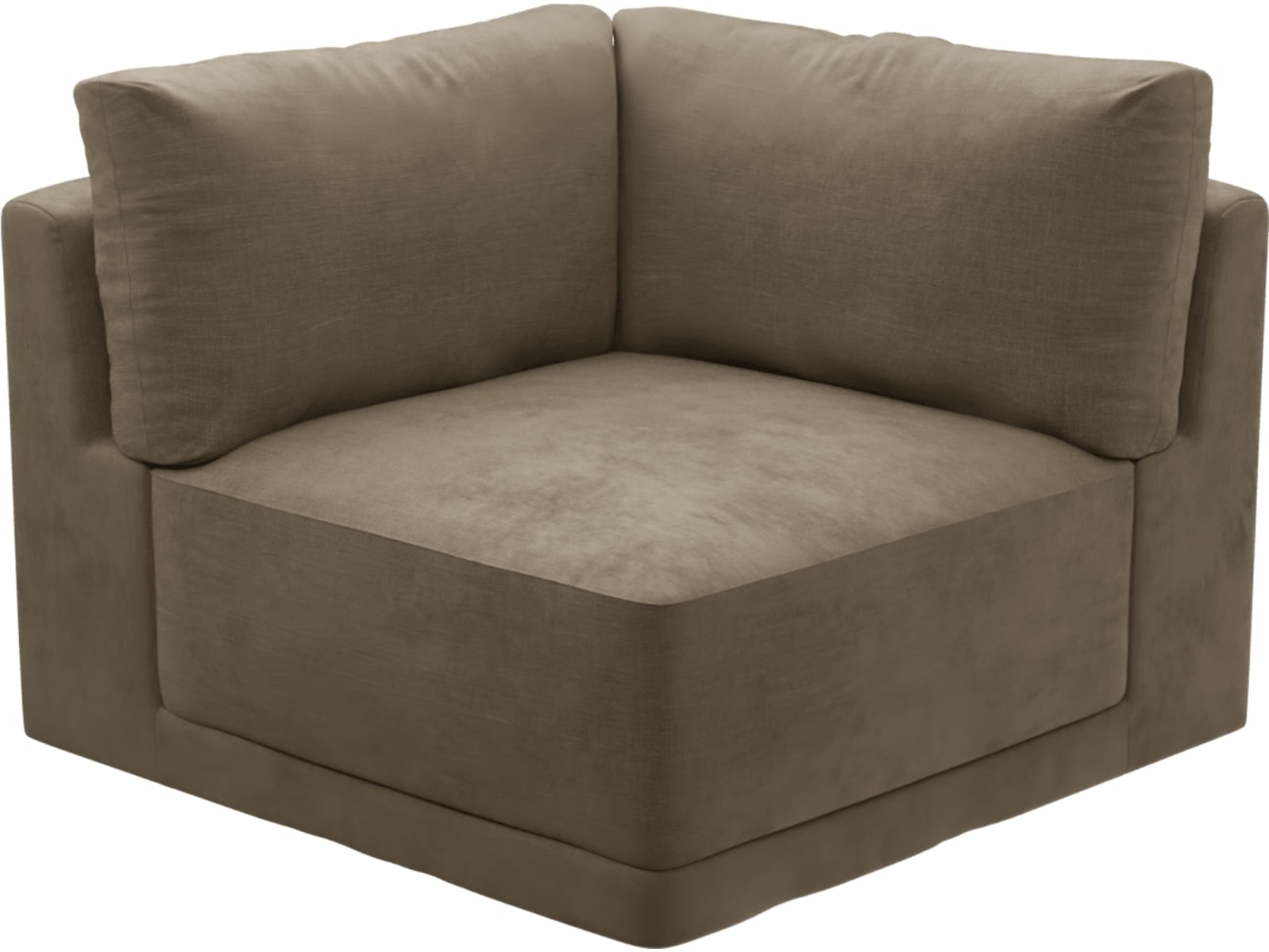 Haven Tribute Walnut Corner Sofa Chair Module color Tribute Walnut