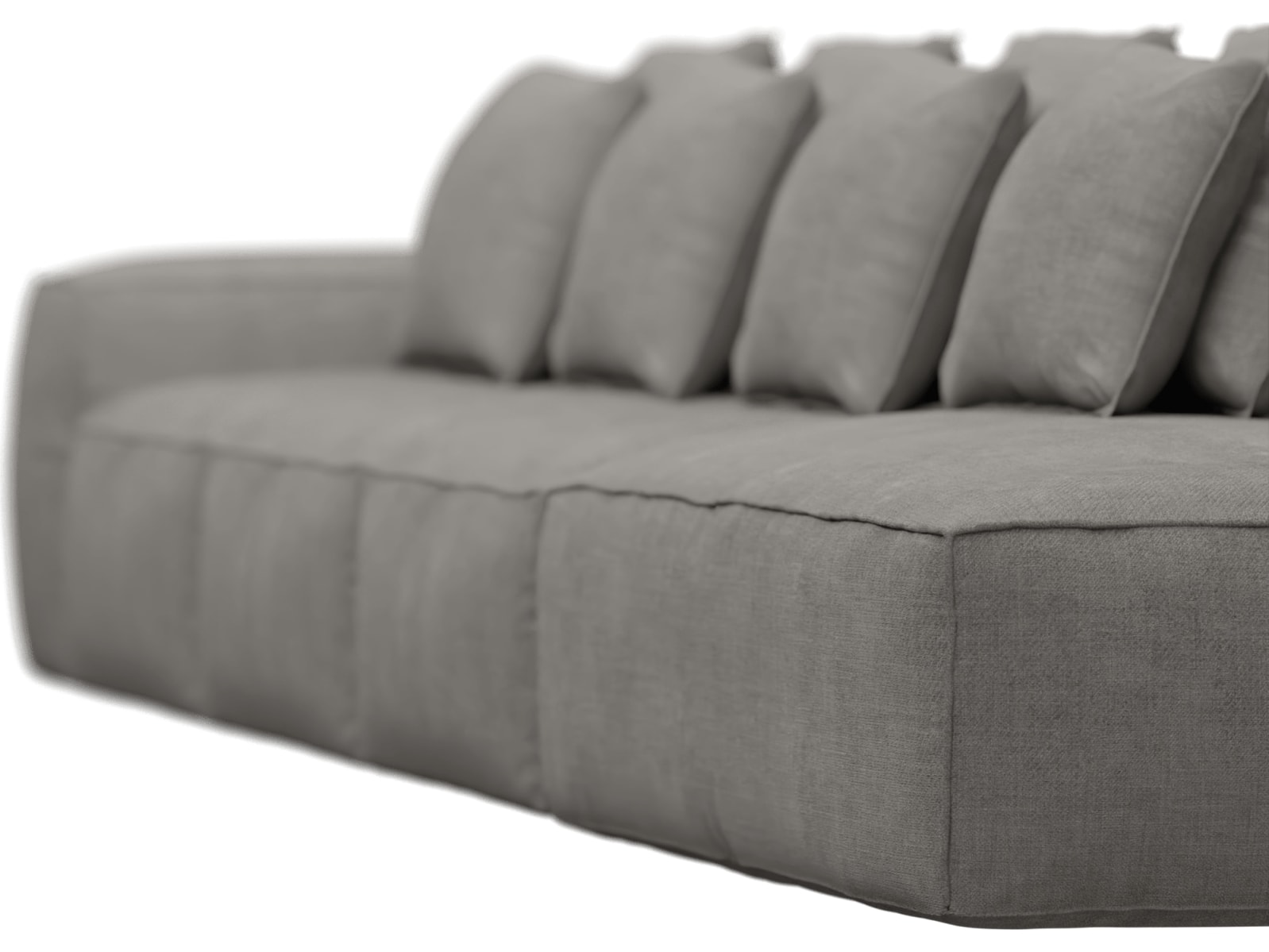 Riley Isla Soft Grey Modular Sofa - 1x Arm, 3x Armless, 1x Right Terminal color Isla Soft Grey