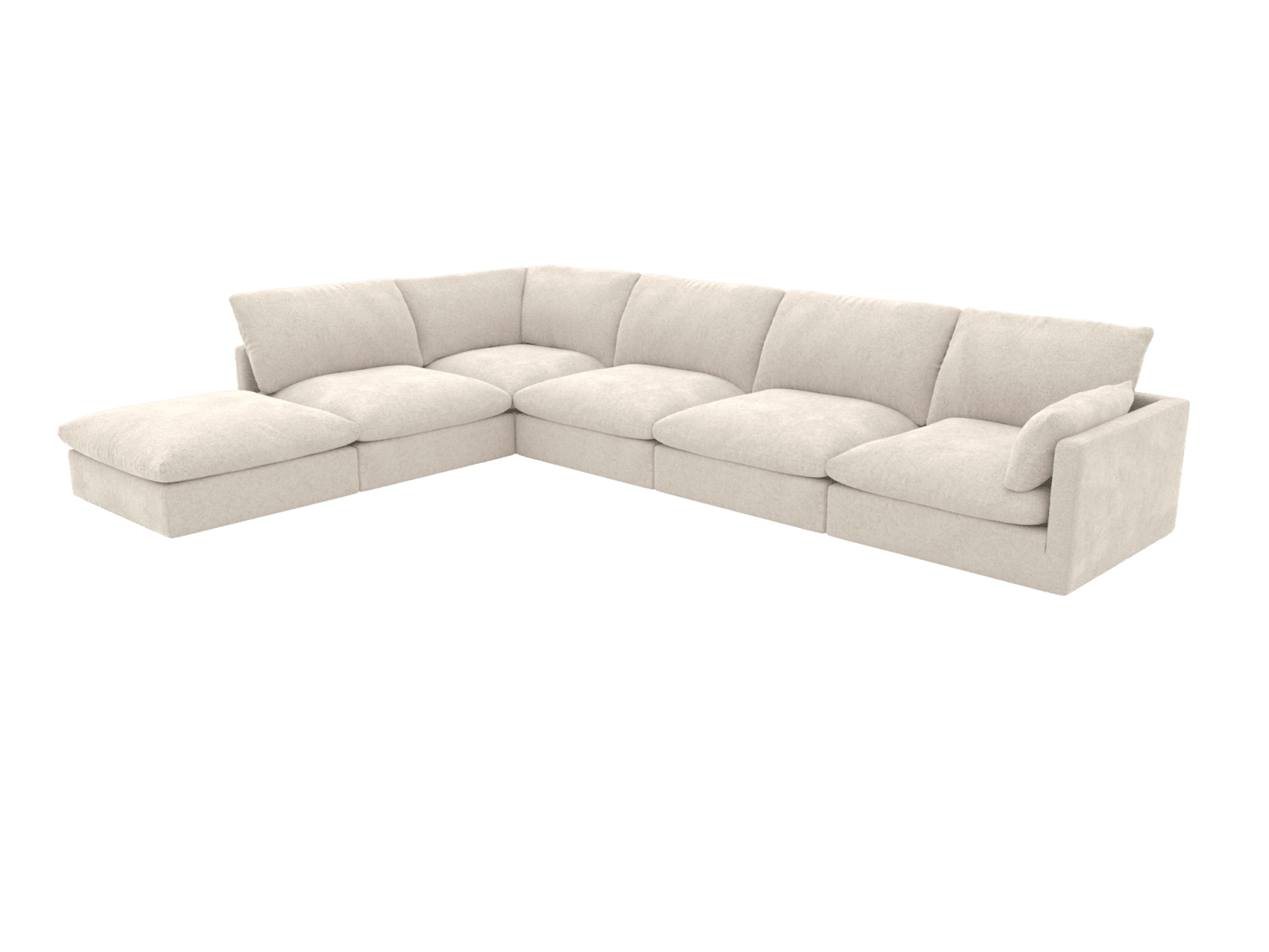Willow Avon Mineral Modular Sofa LAF - 6 Seater color Avon Mineral