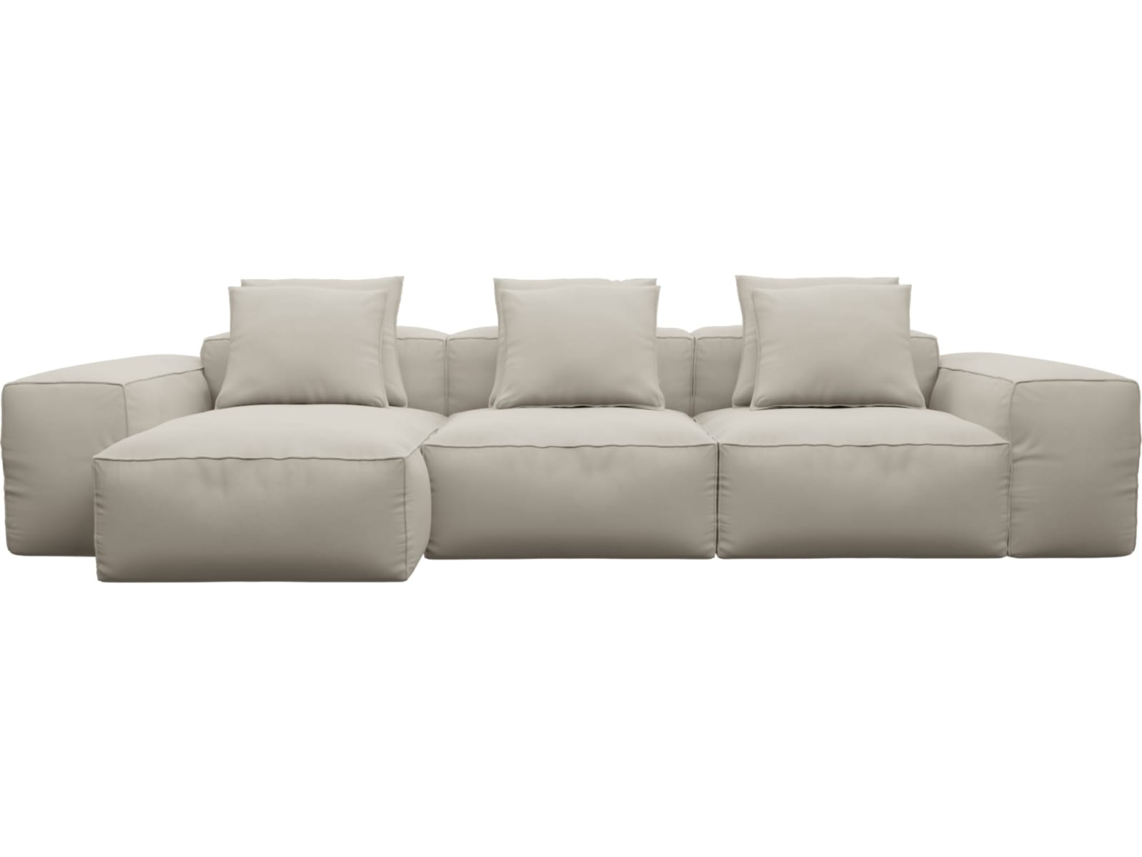 Riley Isla Sea Pearl Modular Sofa - 3 Seater Chaise color Isla Sea Pearl