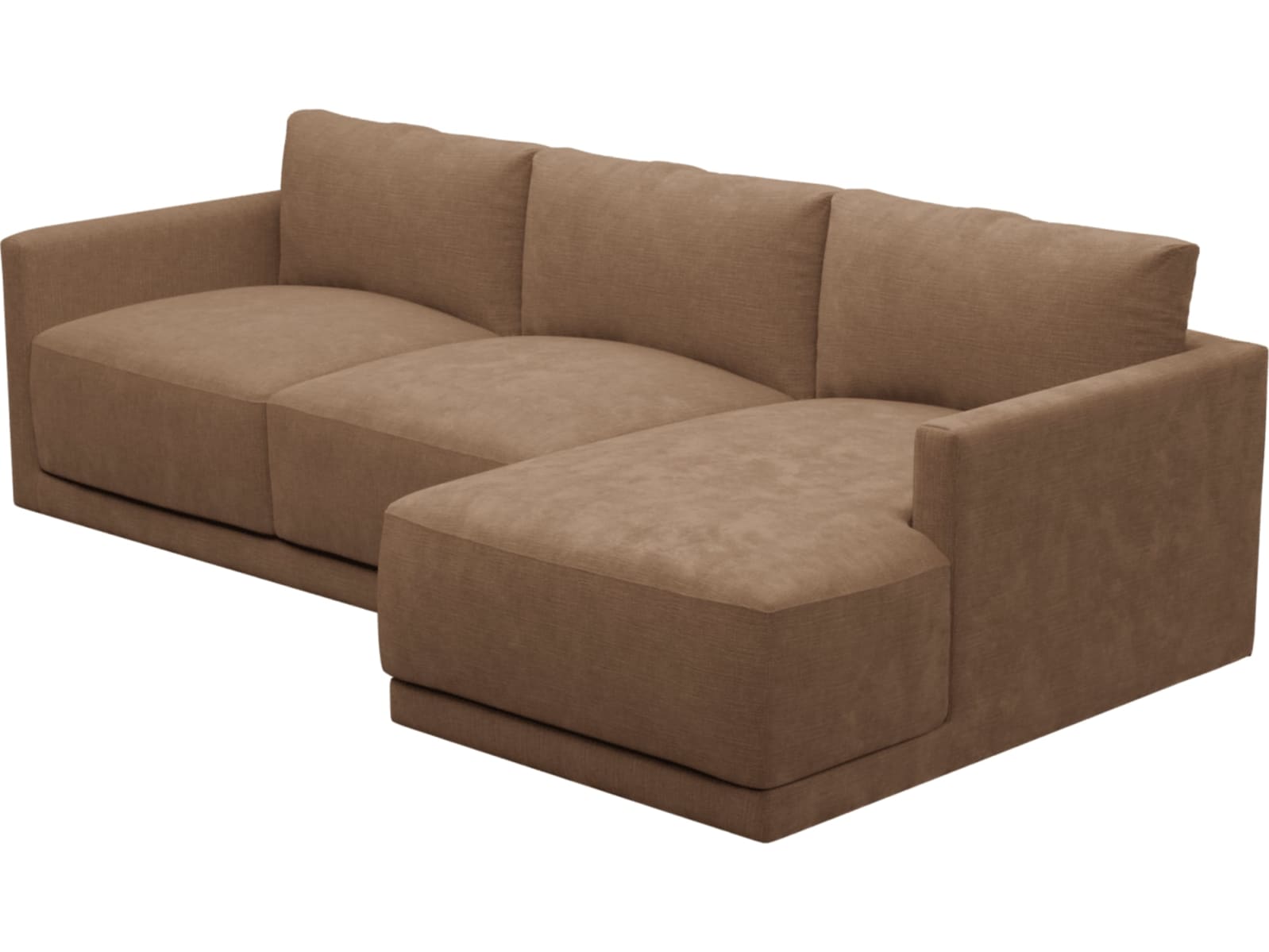 Haven Apt Tribute Chestnut Chaise Sofa color Tribute Chestnut