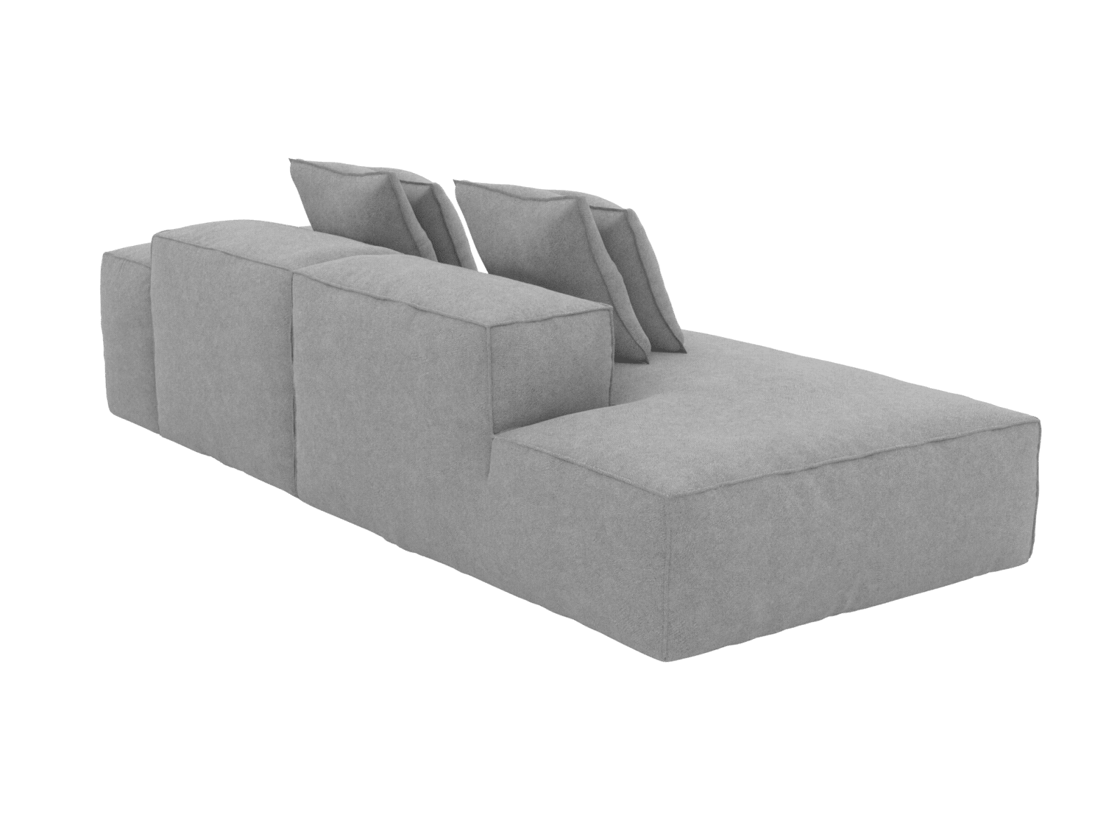 Riley California Slate 3 Seater Terminal Left Modular Sofa color California Slate