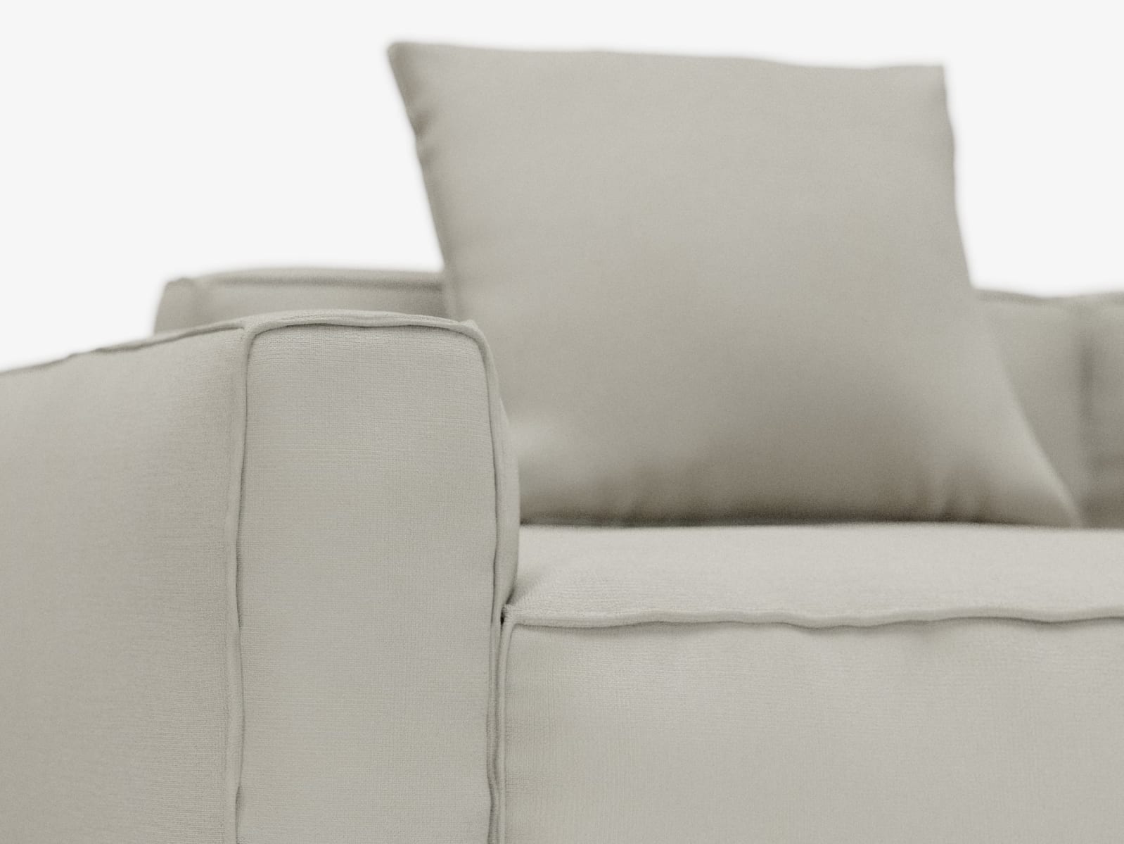 Riley Apt View Cream Corner Sofa - 4 Seater RAF Terminal color View Cream