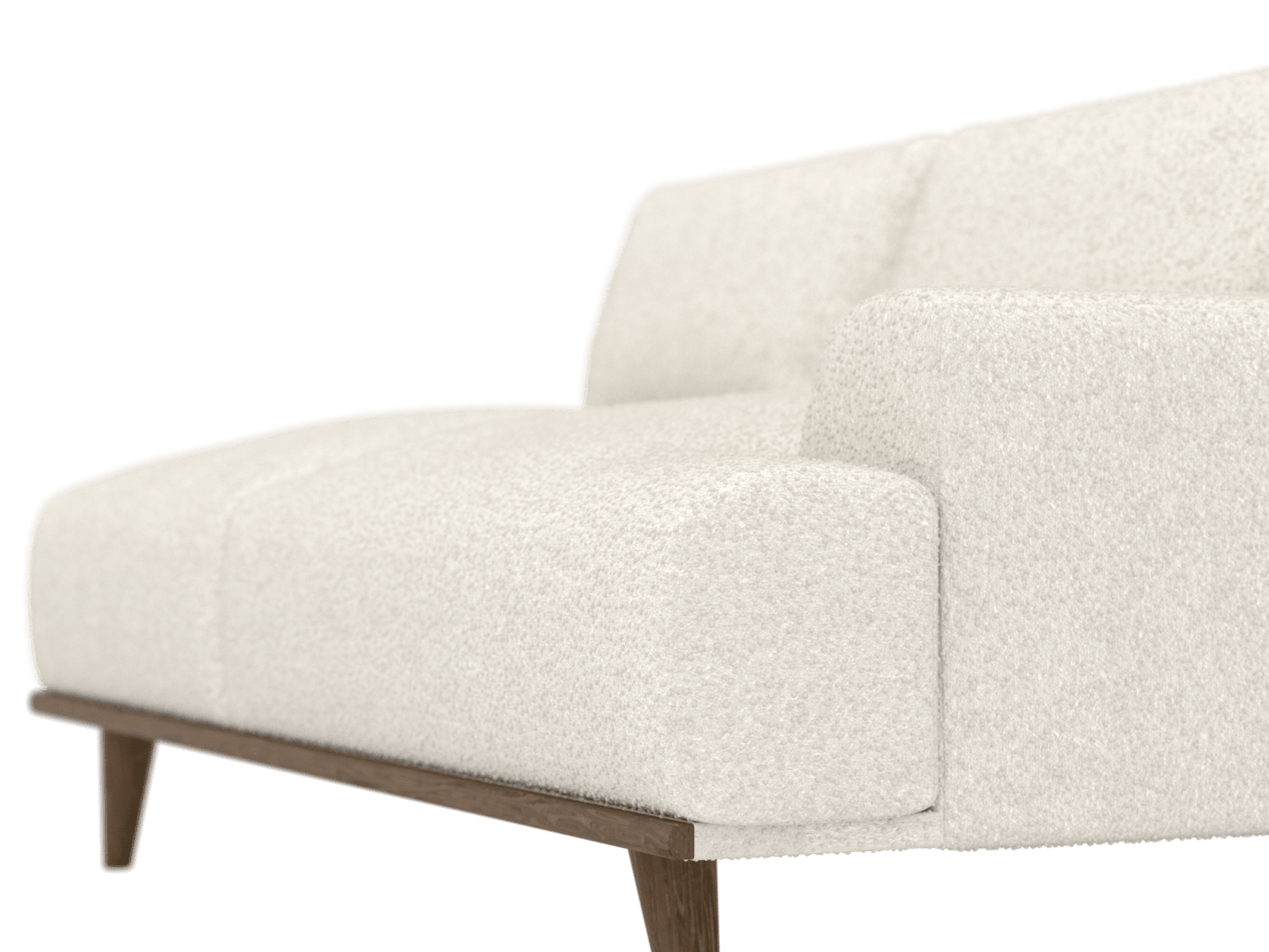 Dane Boucle Ivory 2 Seat Right Facing Sofa Module color Boucle Ivory