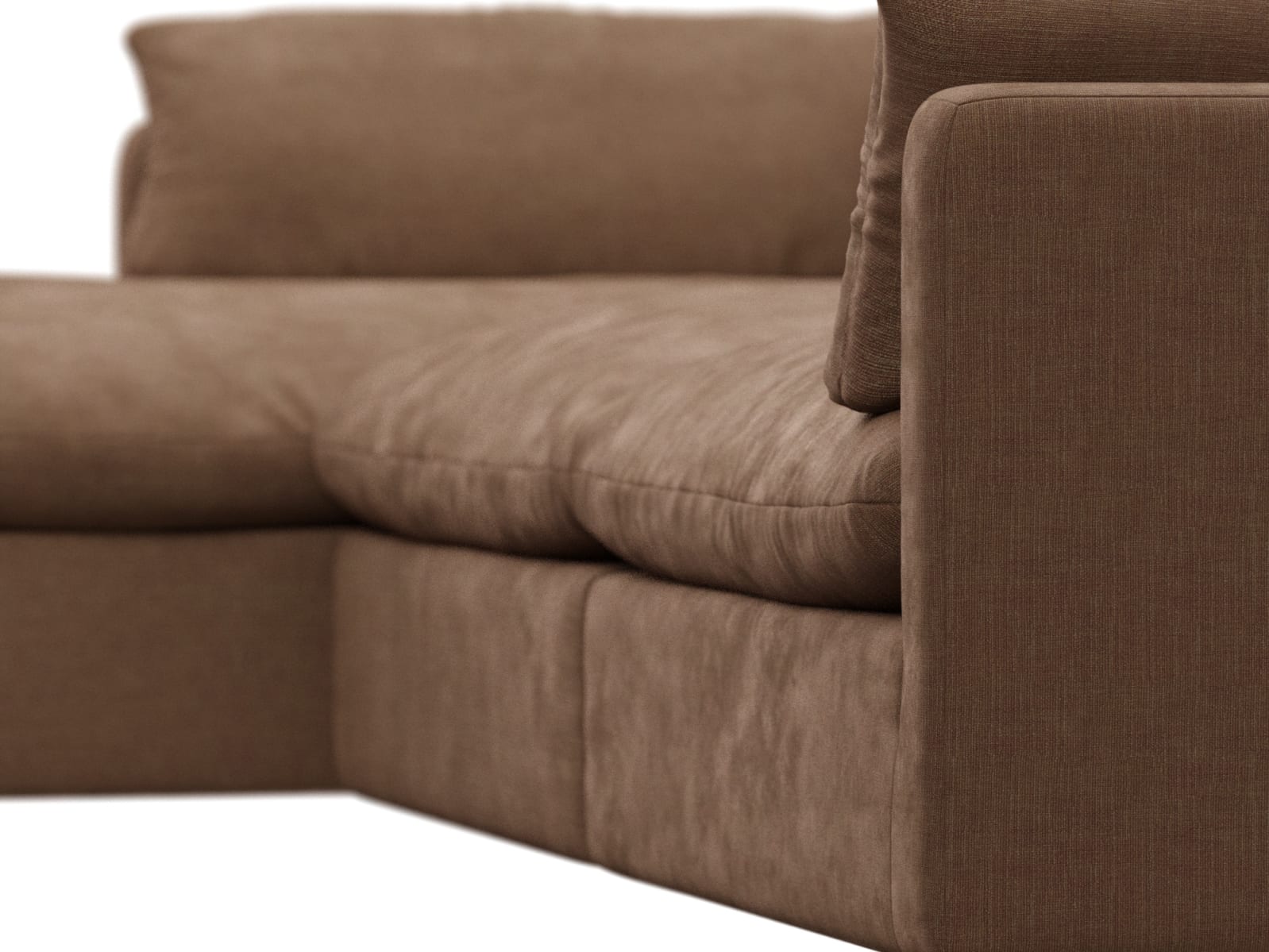 Willow Tribute Chestnut Chaise Sofa - 3 Seater color Tribute Chestnut