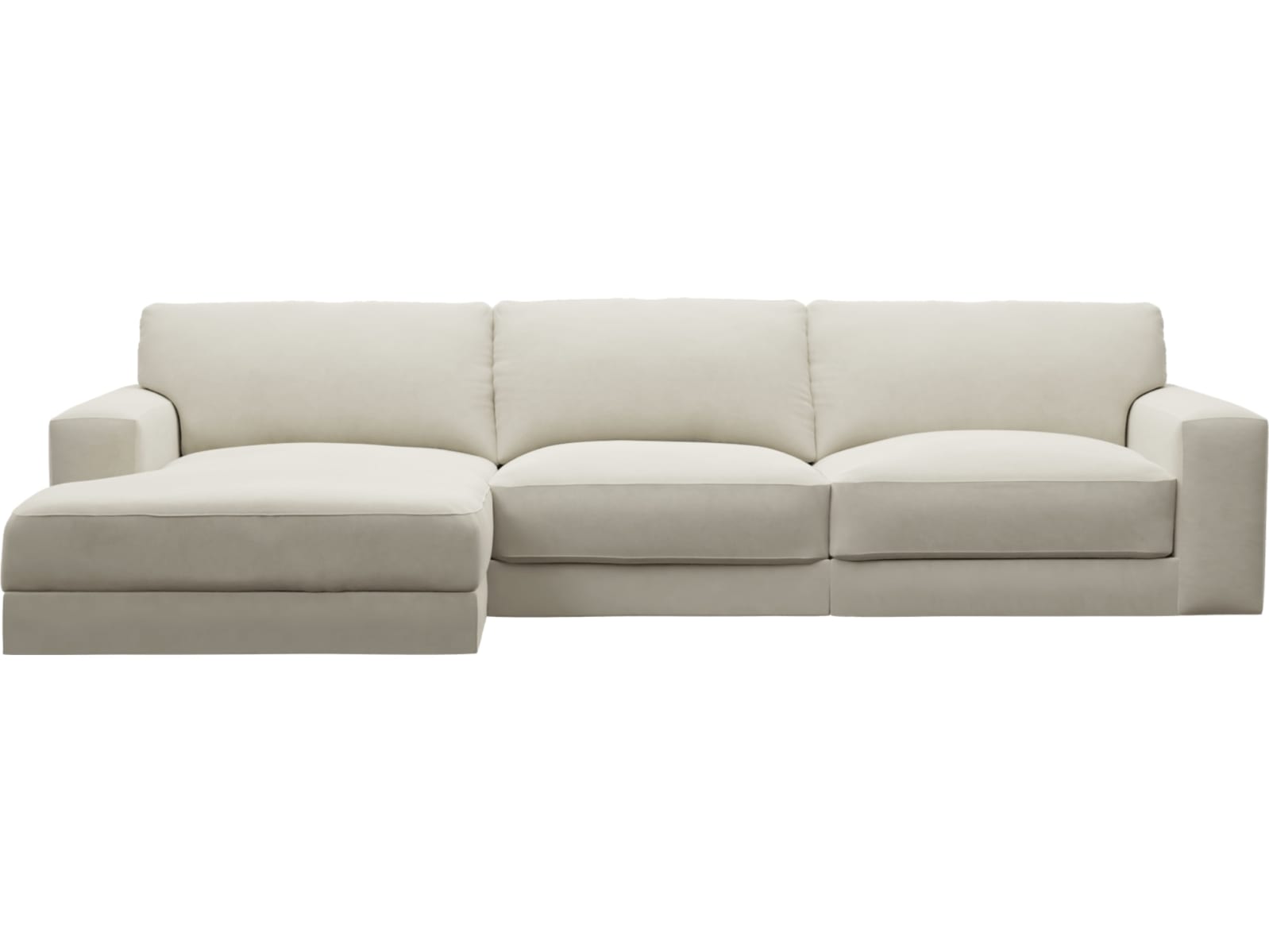 Monica Muse Flax Chaise Sofa - 3 Seater color Muse Flax