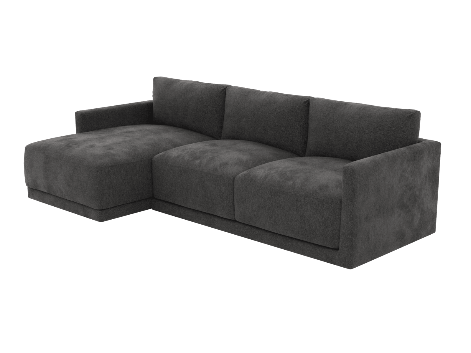 Haven Apt California Charcoal Chaise Sofa color California Charcoal