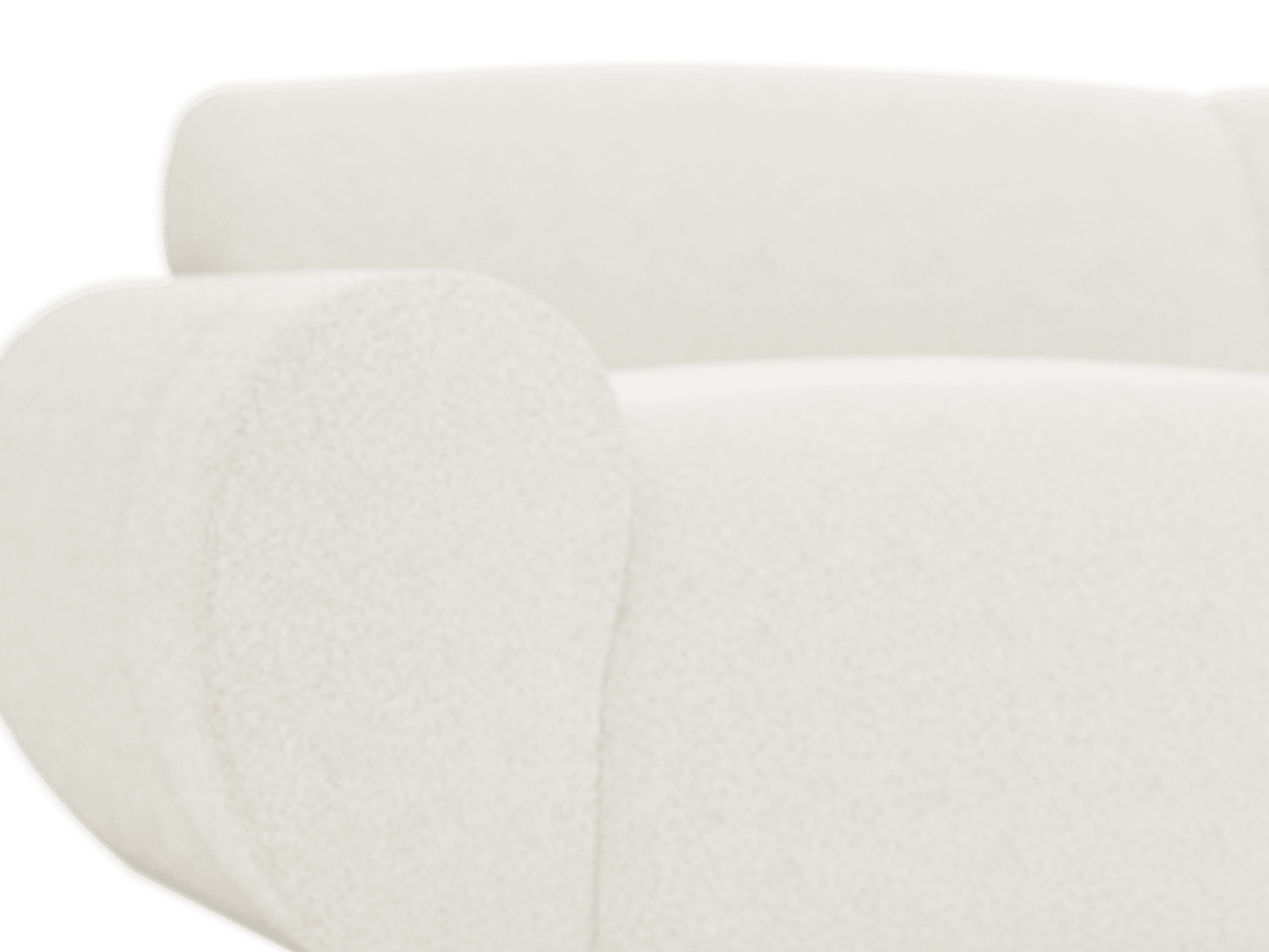 Malmo Boucle Ivory Chaise Sofa - 3 Seater color Boucle Ivory