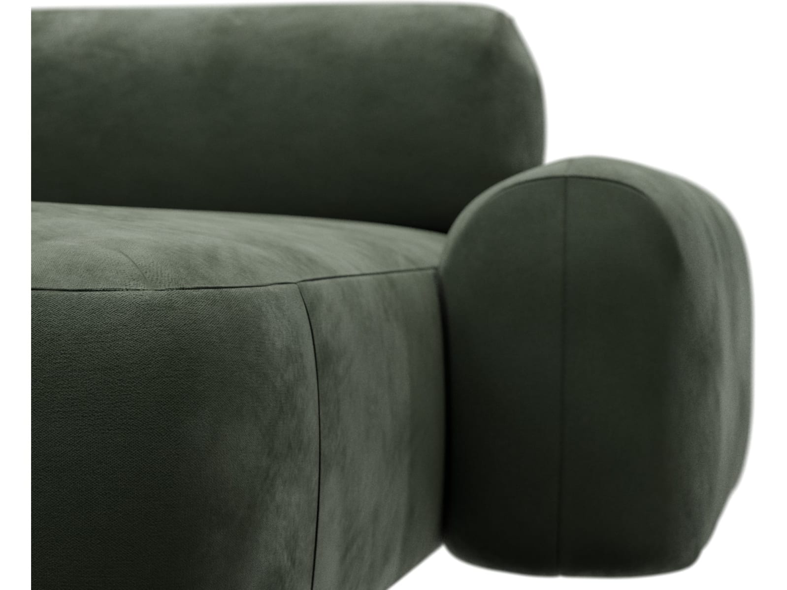 Beckett Muse Forest Chaise Sofa - 3 Seater color Muse Forest