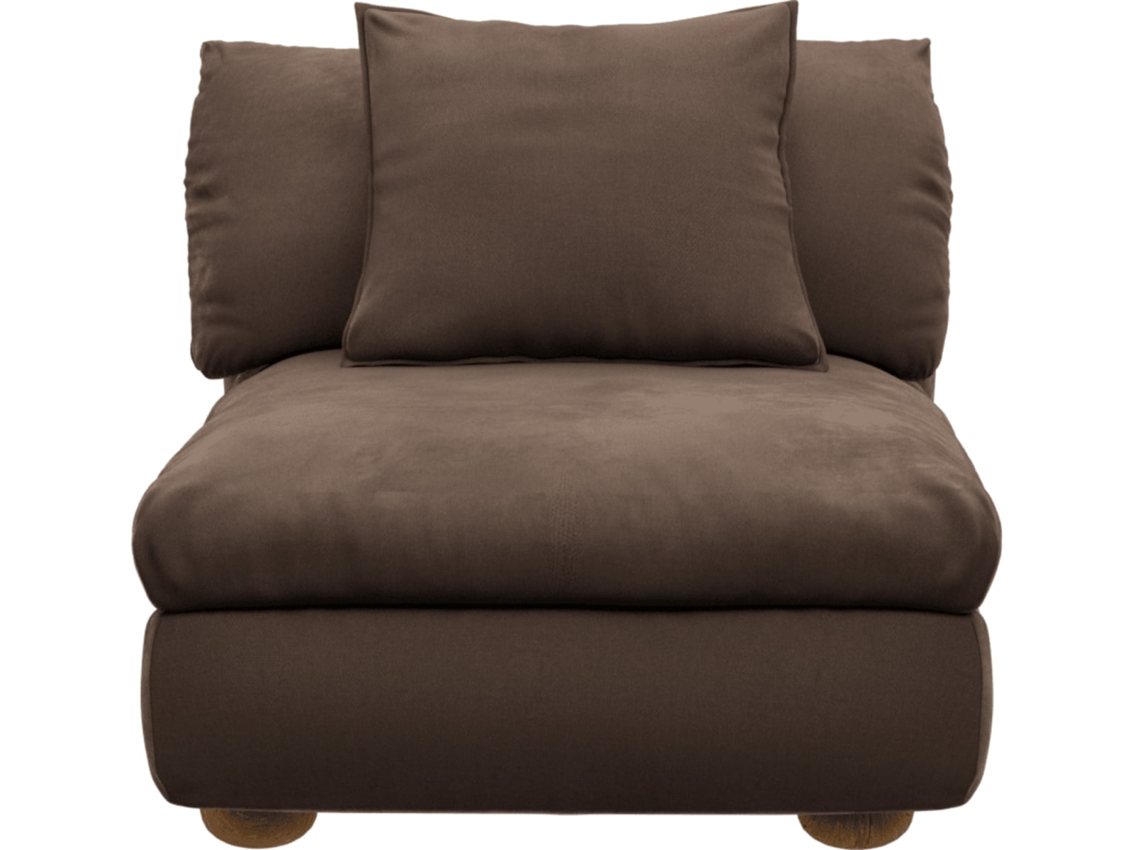 Tully Muse Chocolate Armless Sofa Chair Module color Muse Chocolate