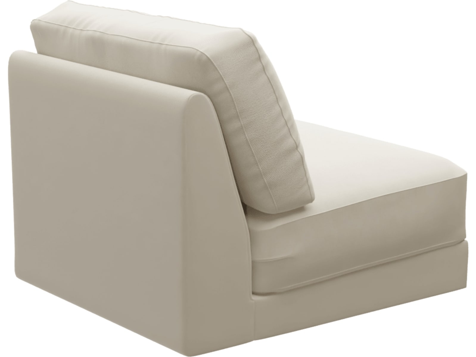 Monica Alpine Mist Armless Sofa Chair Module color Alpine Mist
